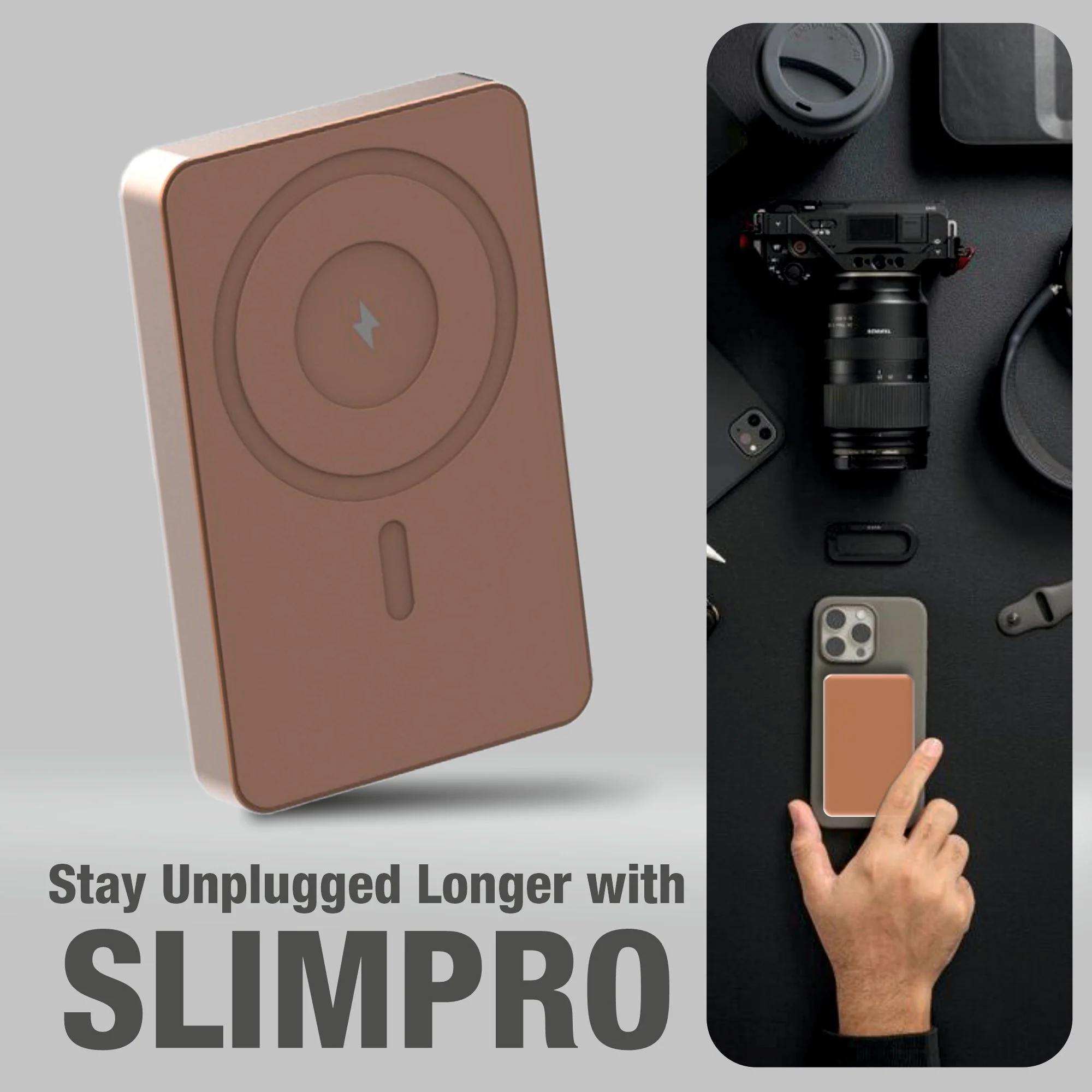 SlimPro 10000mAh Magnetic Wireless Charging Power Bank - Image 5