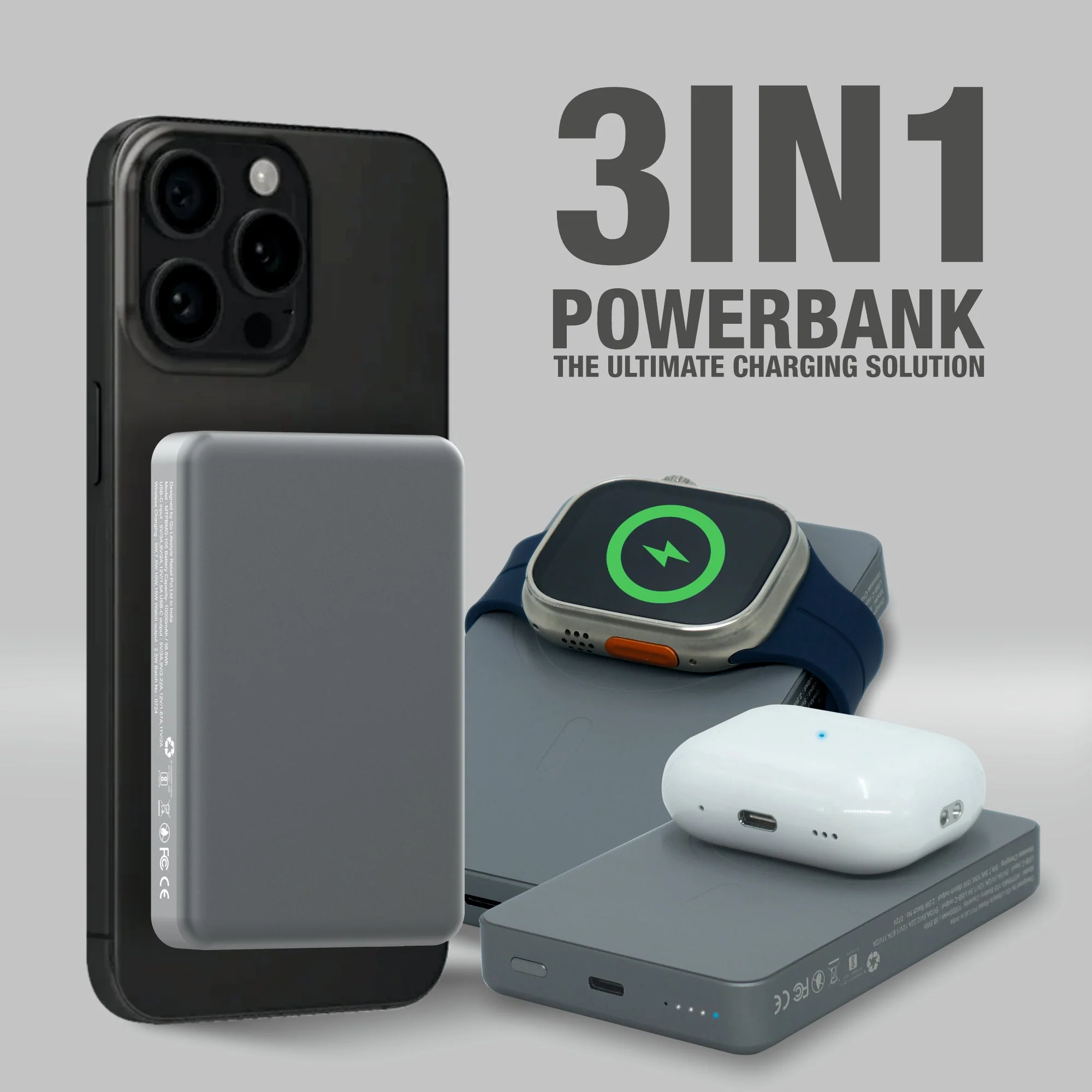 SlimPro 10000mAh Magnetic Wireless Charging Power Bank - Image 8