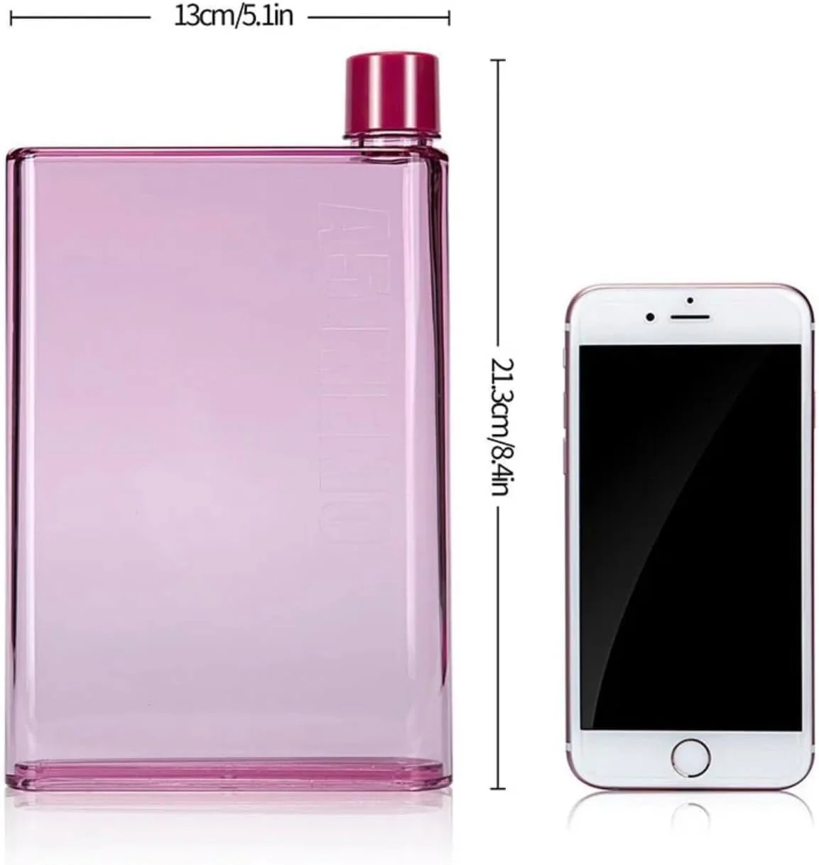 SlimSip: Ultra-Slim A5 Memo Bottle (420ml) – BPA-Free Flat Water Bottle for Easy Carry in Bags & Backpacks - Image 3