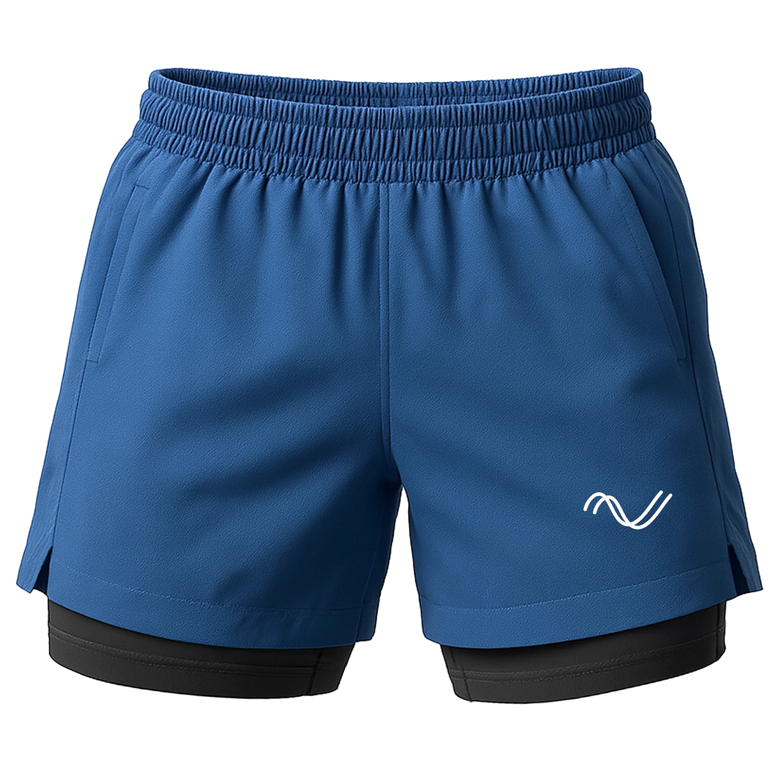 SLOVIC 2 in 1 Double Layer Running Shorts- L