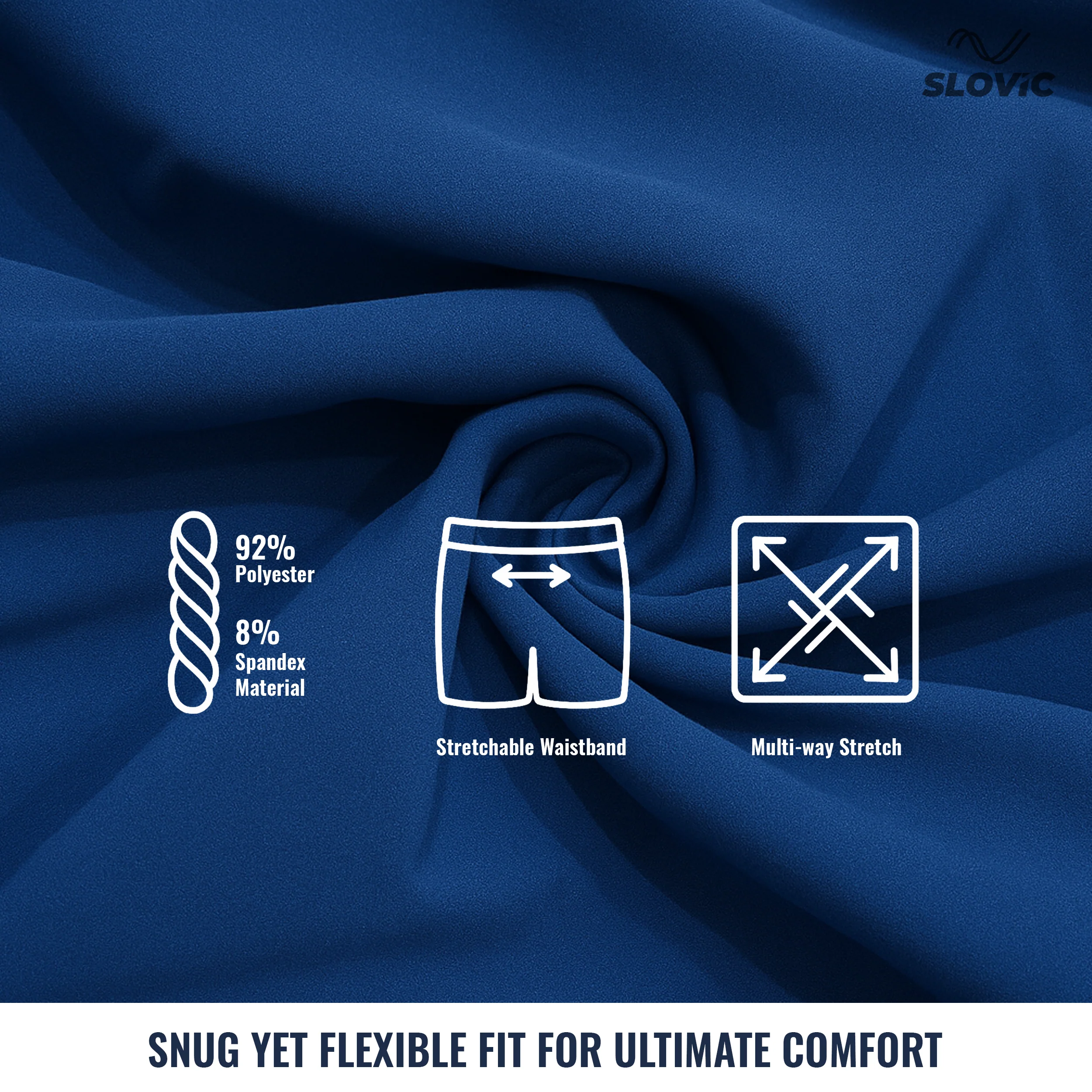 SLOVIC 2 in 1 Double Layer Running Shorts- M - Image 4