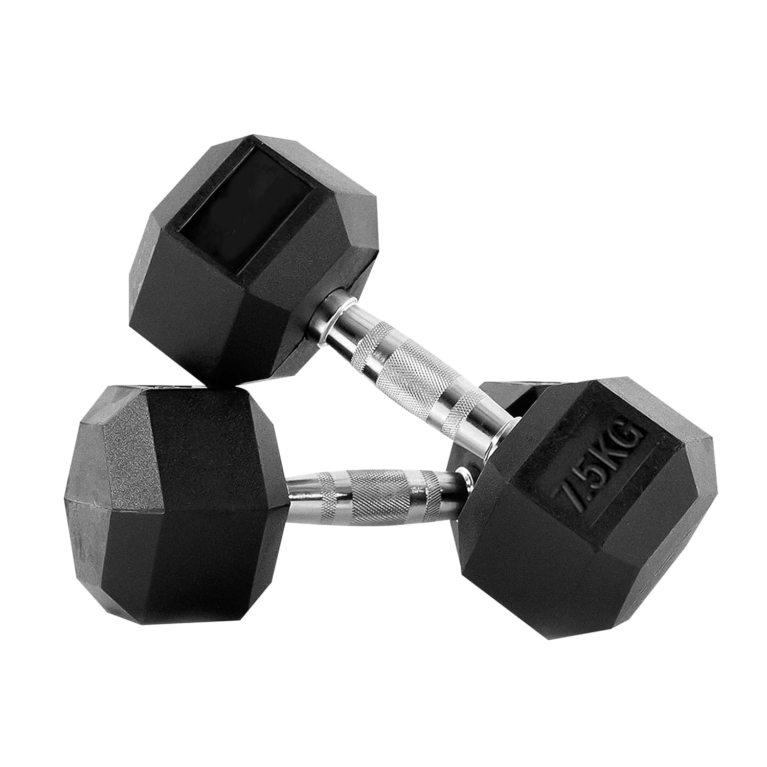 Slovic Anti-slip Hexa Rubber Dumbbells Pair of 2 - Image 17