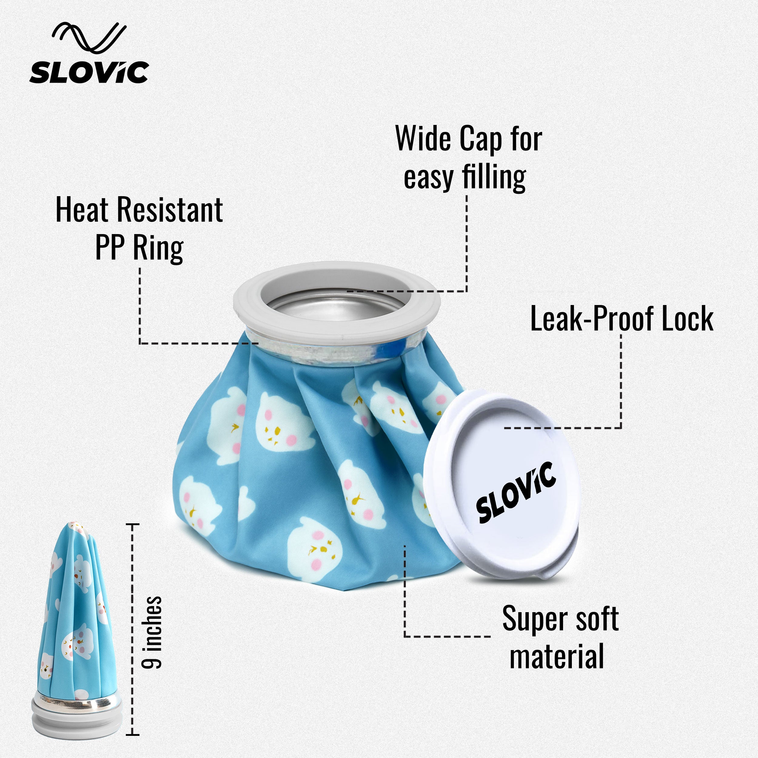 Slovic Cold & Hot Water Bag for Pain Relief - Image 4
