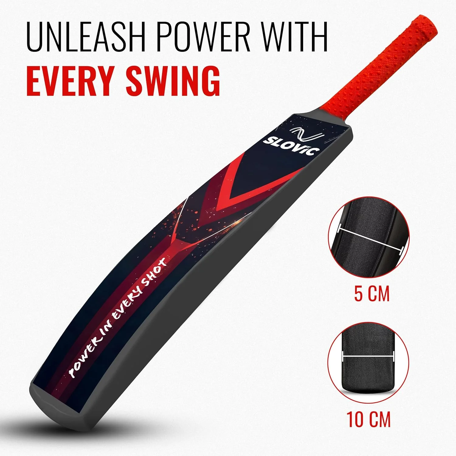 Slovic Cricket Bat | 81 x 10 CM | Lightweight Fiber Bat for Cricket kit - Image 4