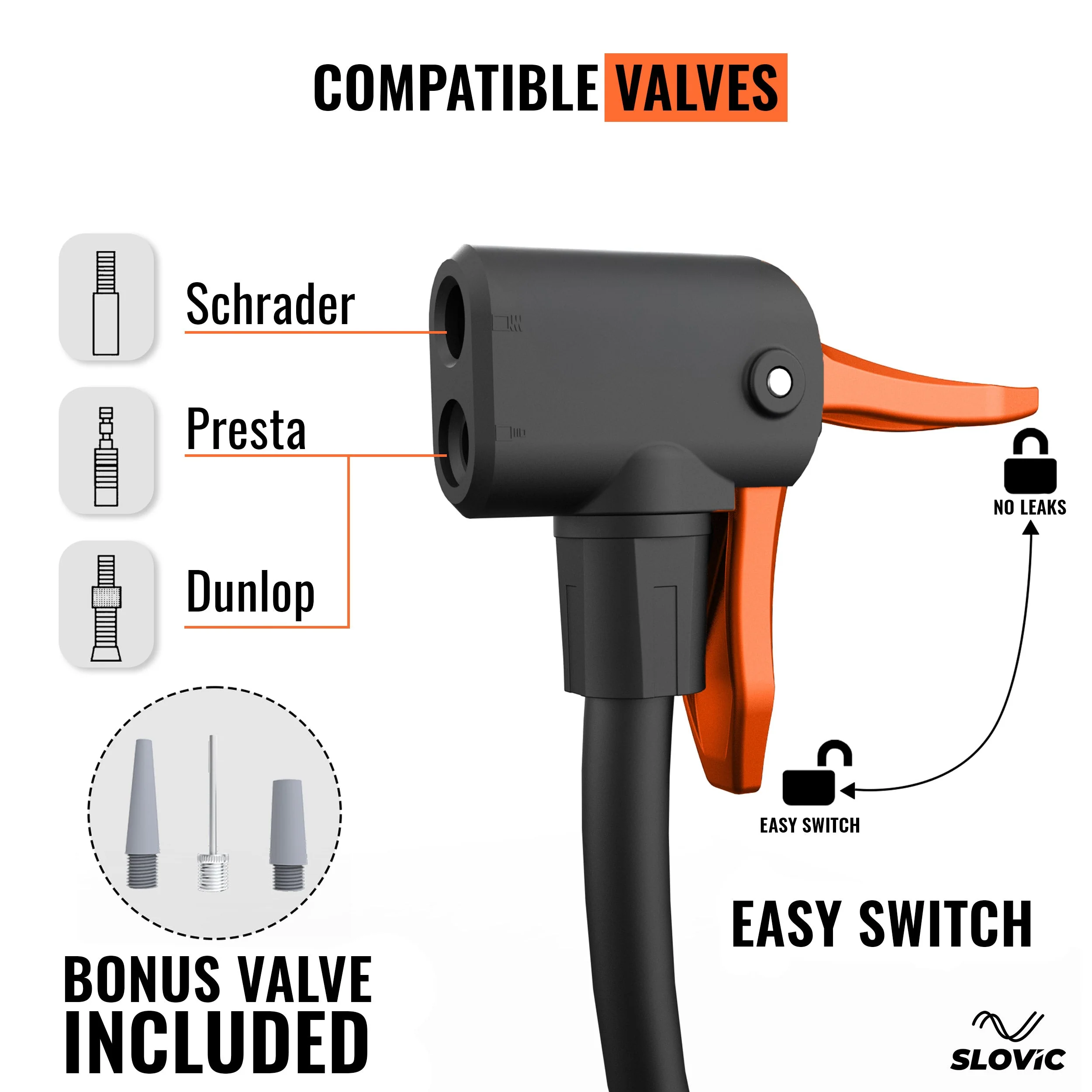 Slovic Cycle Pump for Bicycle with Meter - Image 3