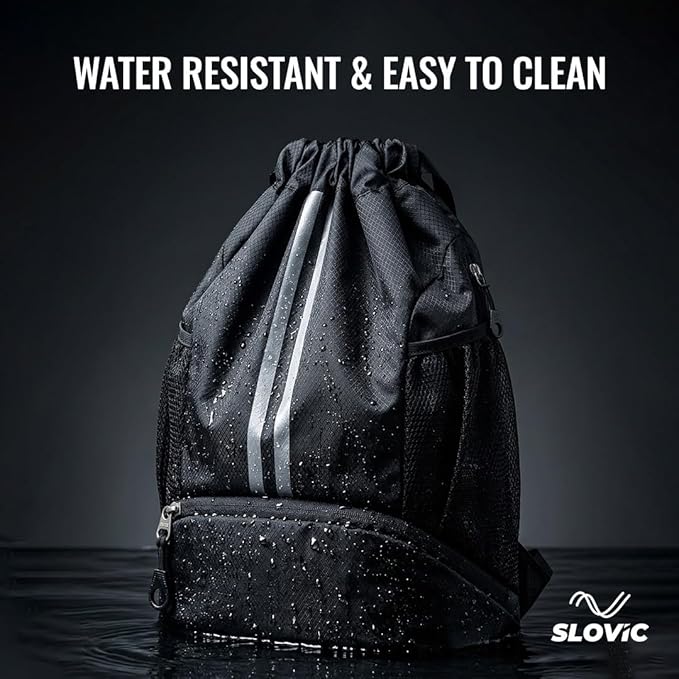 Slovic Drawstring Gym Bag 22L with Shoe Compartment - Image 6