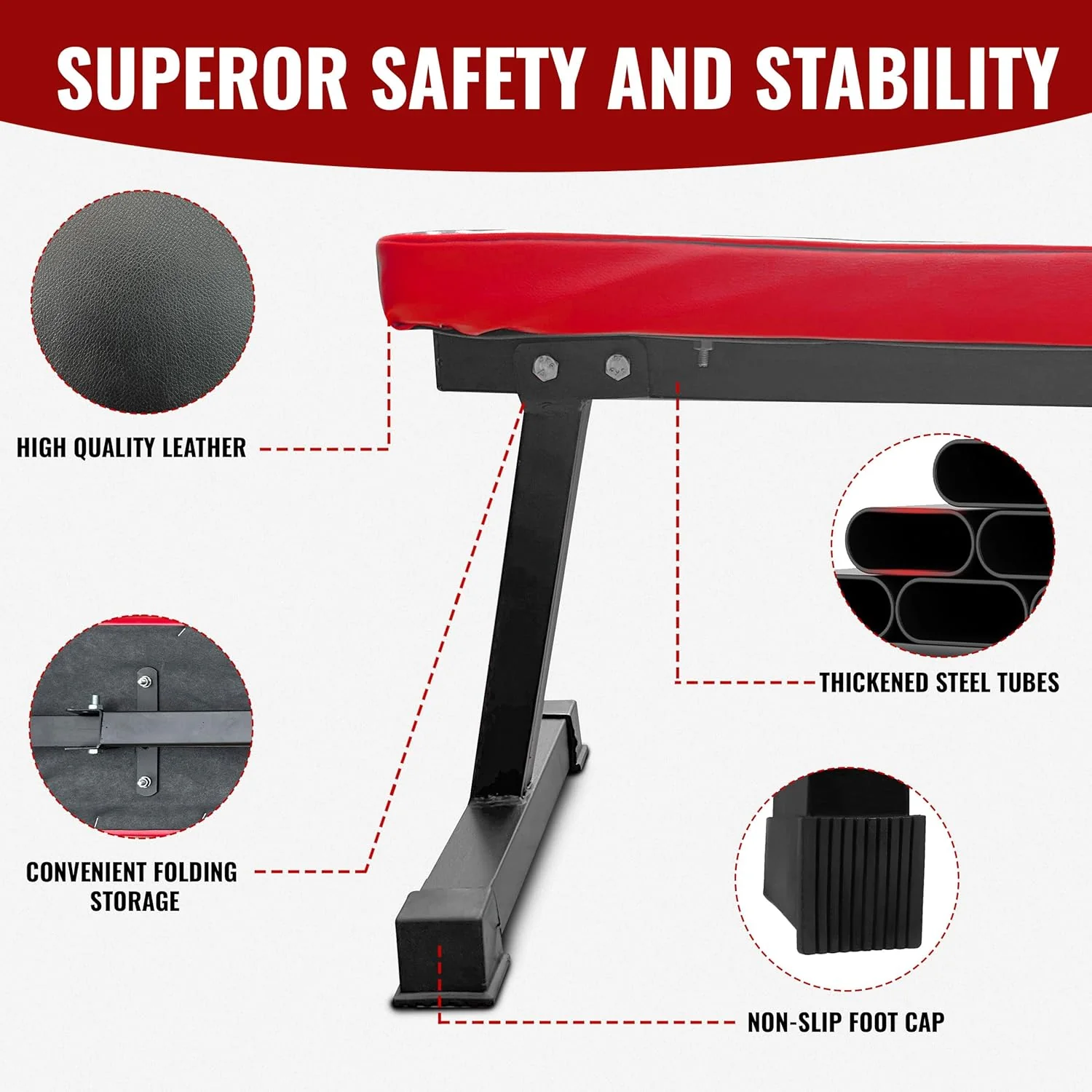 Slovic Flat Gym Bench for Home Capacity:300 KG - Image 2