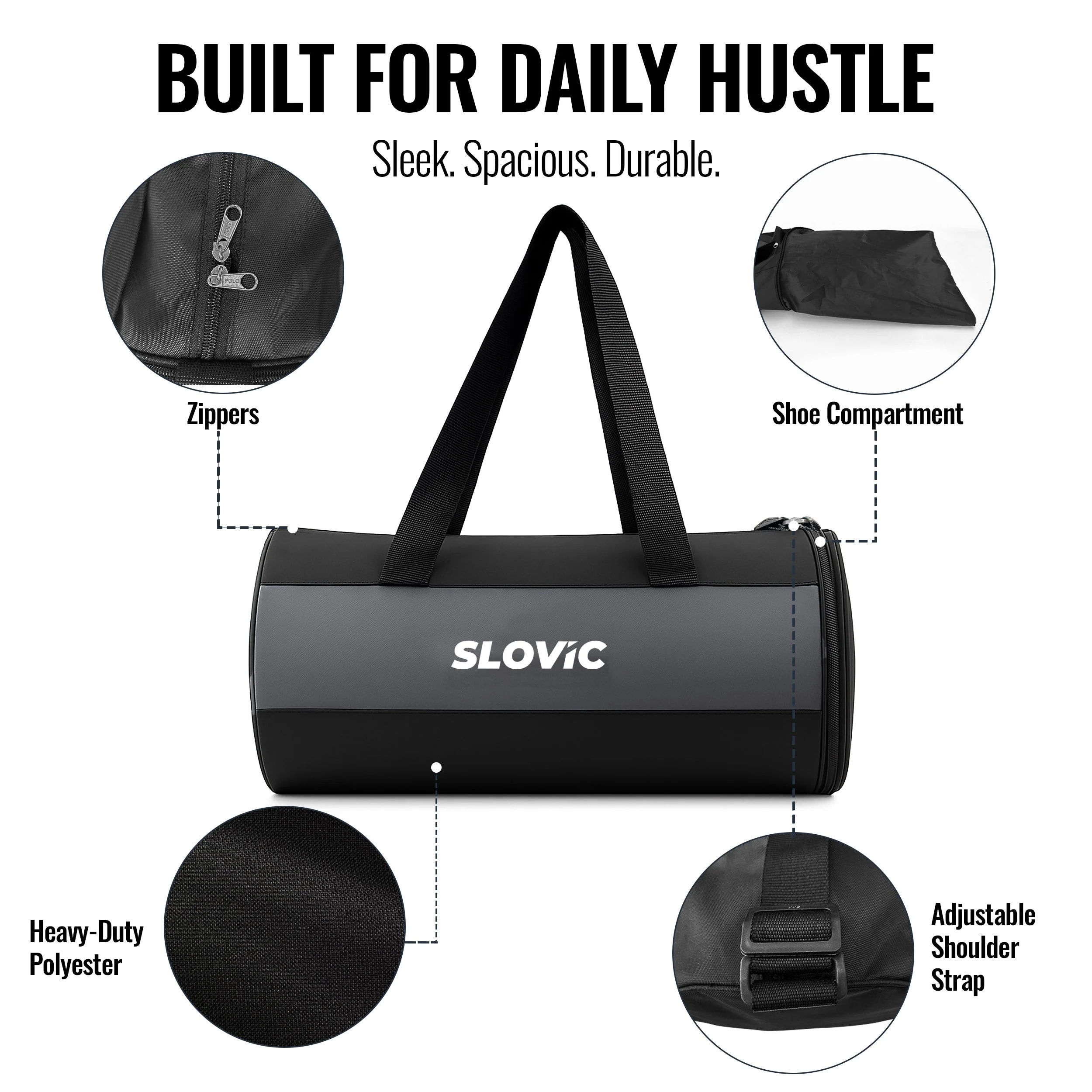 Slovic Gym Bag for Men- 20 LTR - Image 5