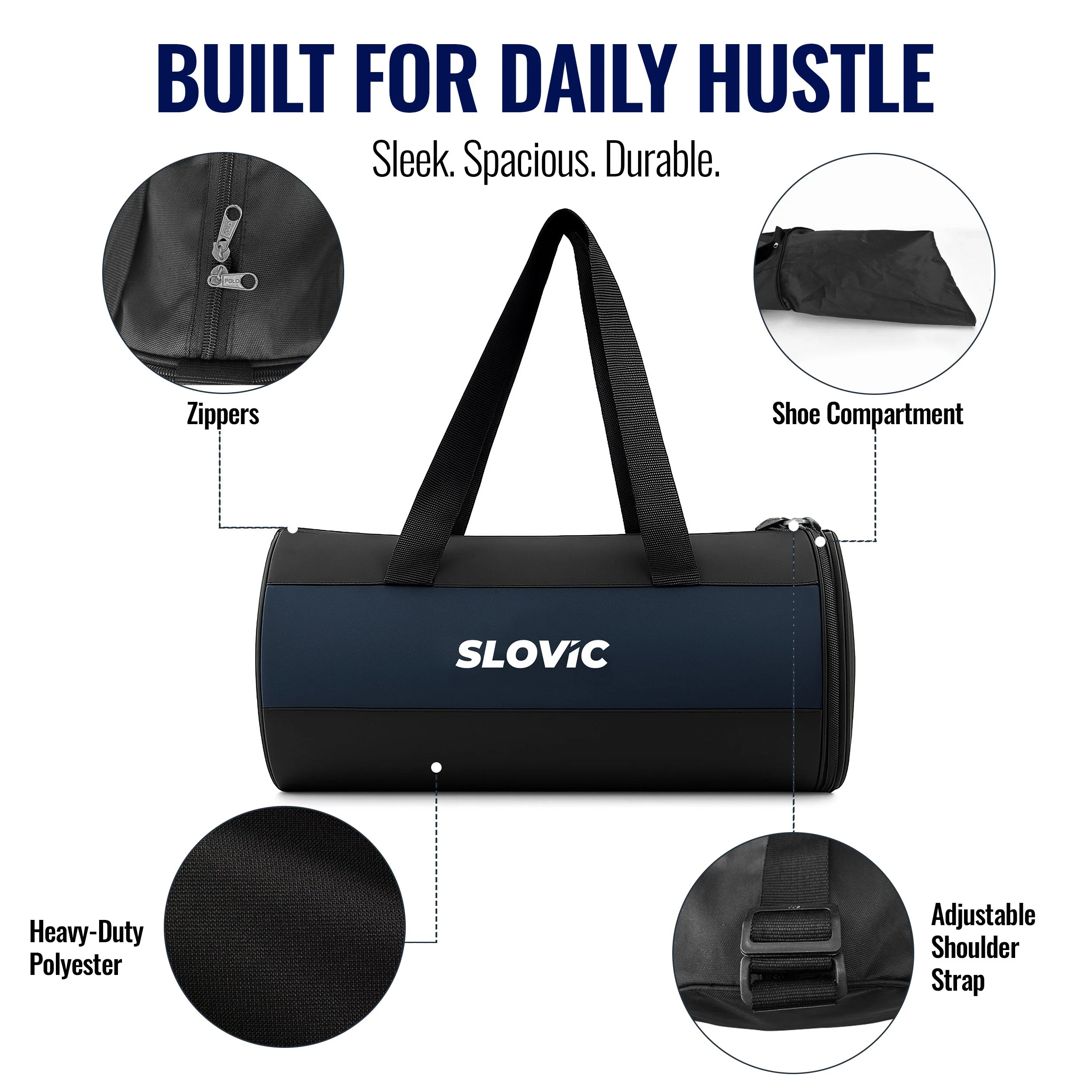 Slovic Gym Bag for Men - 20L - Image 6