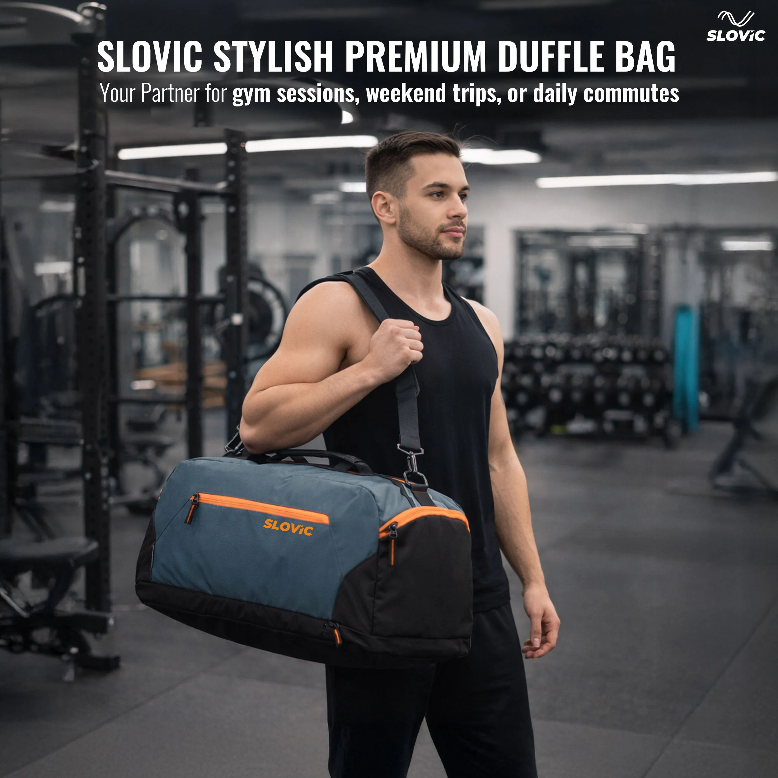 Slovic Gym Bag for Men - 33L - Image 2