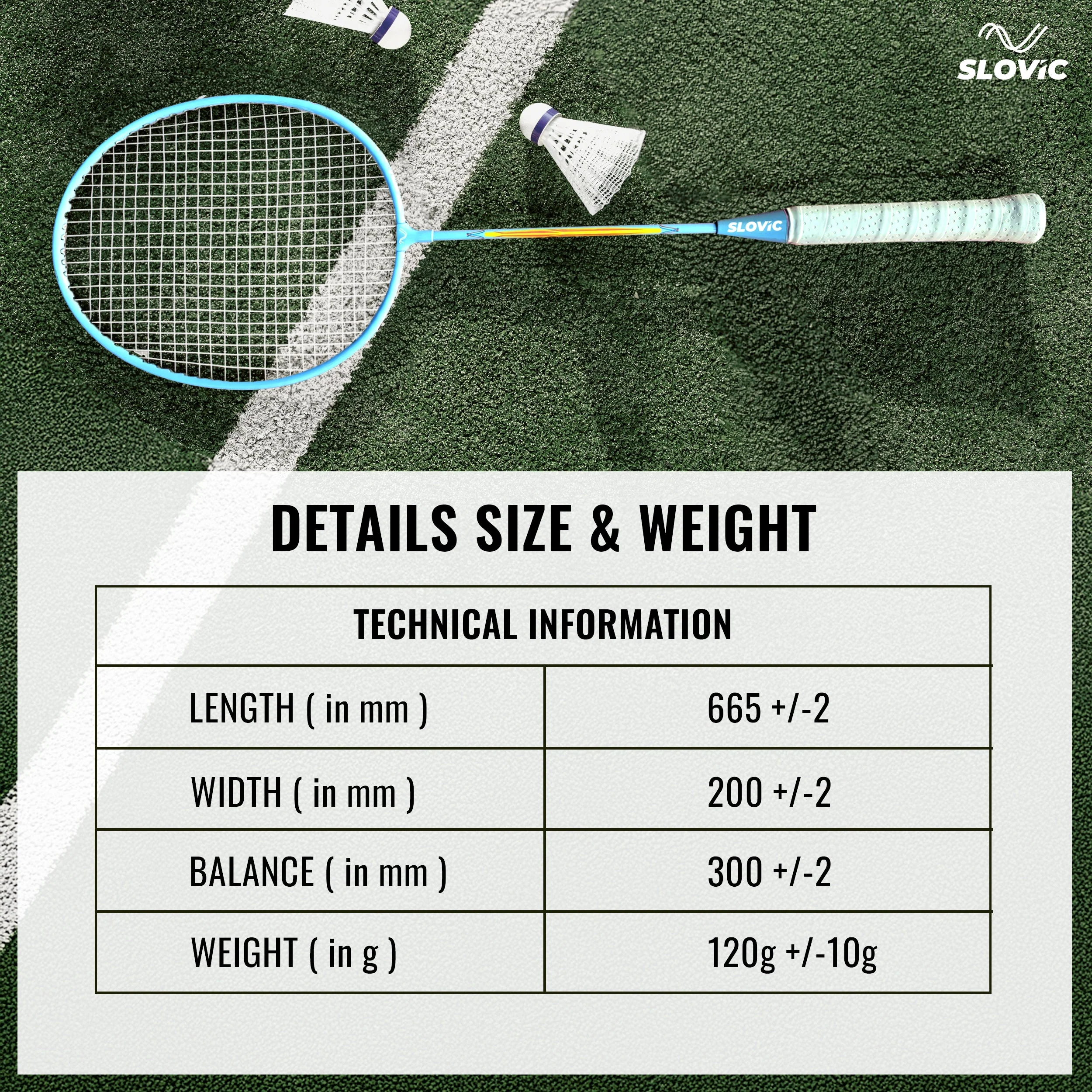 Slovic Iron Badminton Racket- White - Image 6