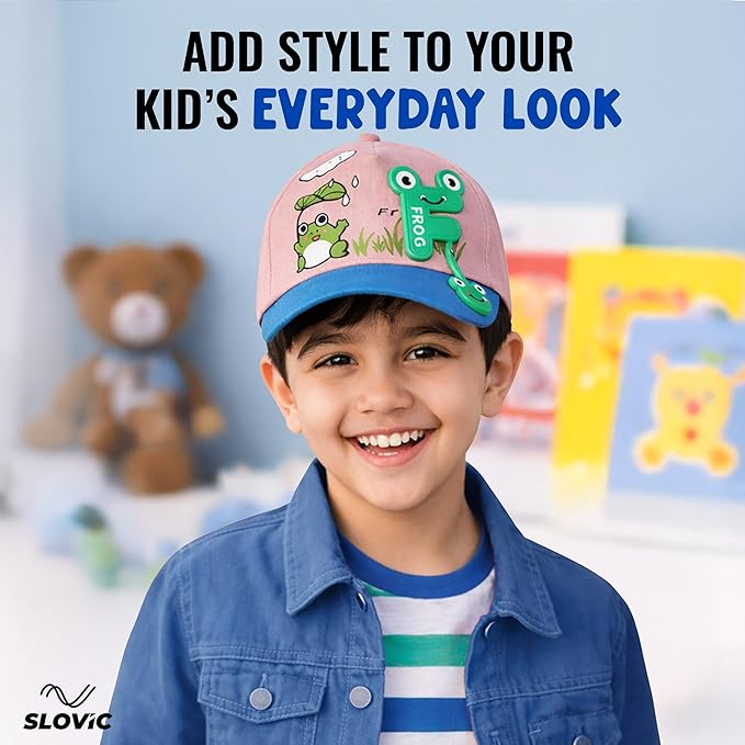 Slovic Kids Cap | Frog & Rabbit Design - Image 2