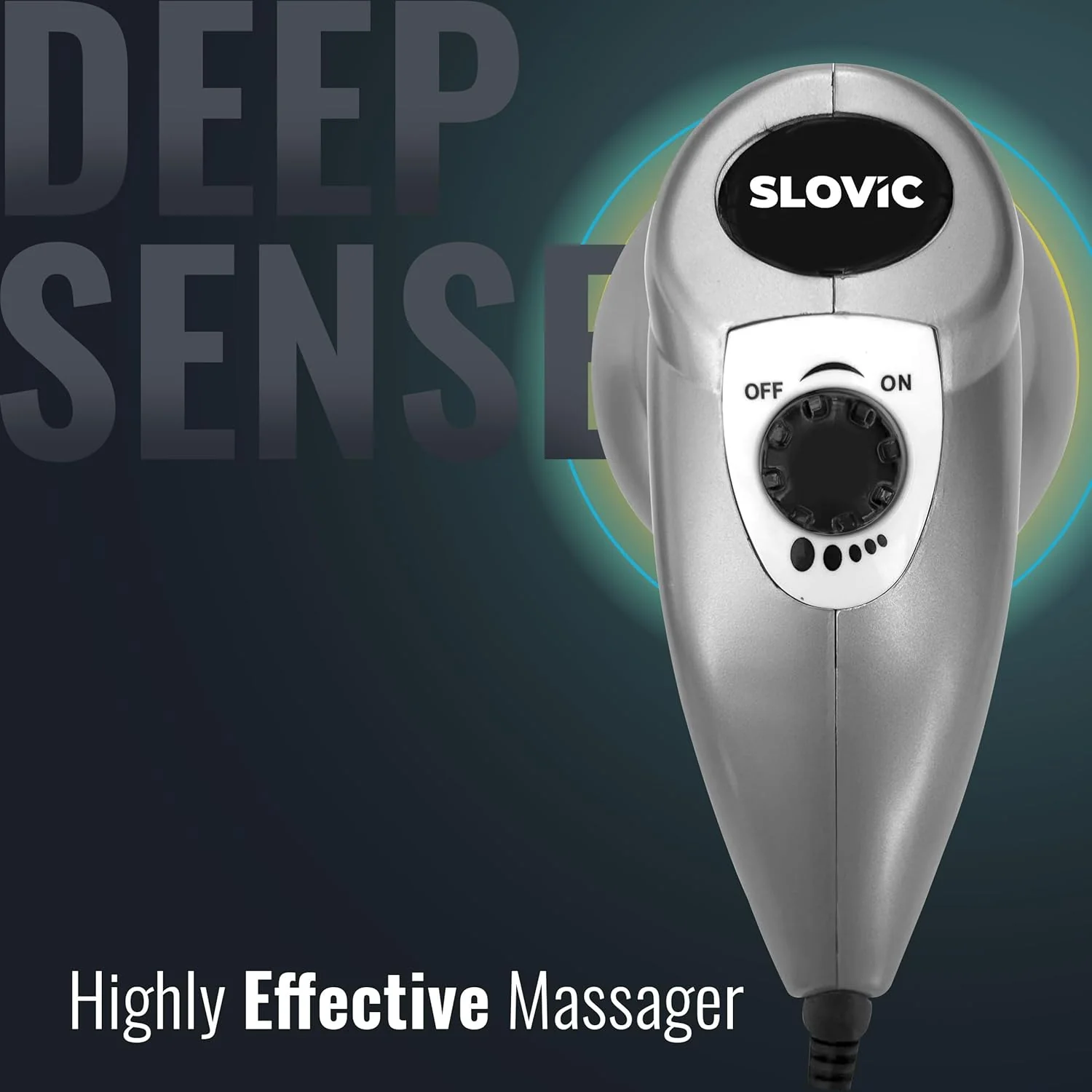 SLOVIC Massage Machine For Body Pain | 3 Massage Heads | 5 Speed Setting - Image 3