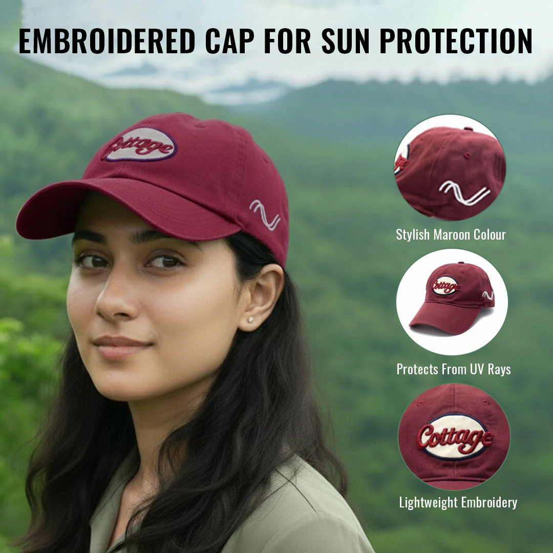 SLOVIC Men's Embroidered Cap- Maroon - Image 2