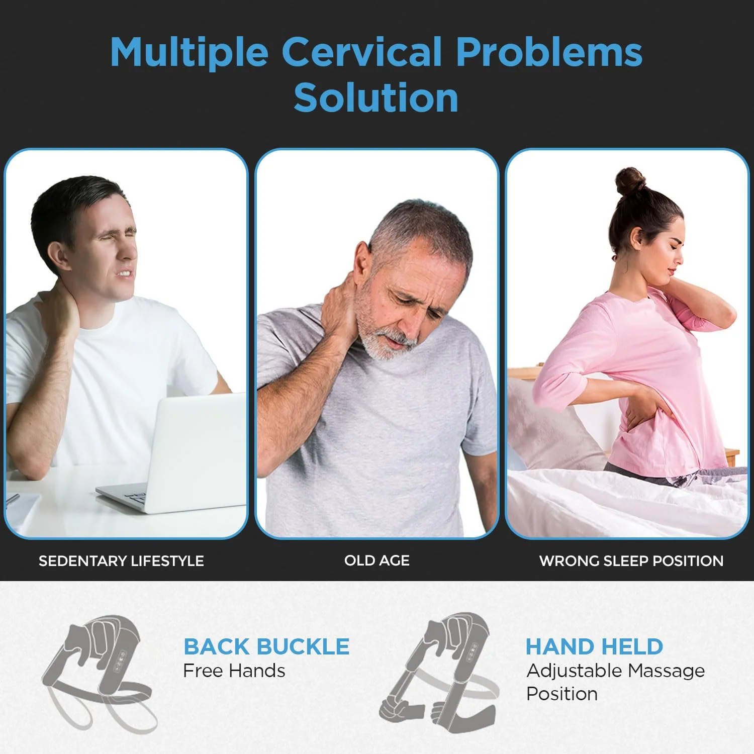 SLOVIC Neck Massager for Cervical Pain | Cervical Massager | Shoulder Massage for Pain Relief with Heating - Image 4