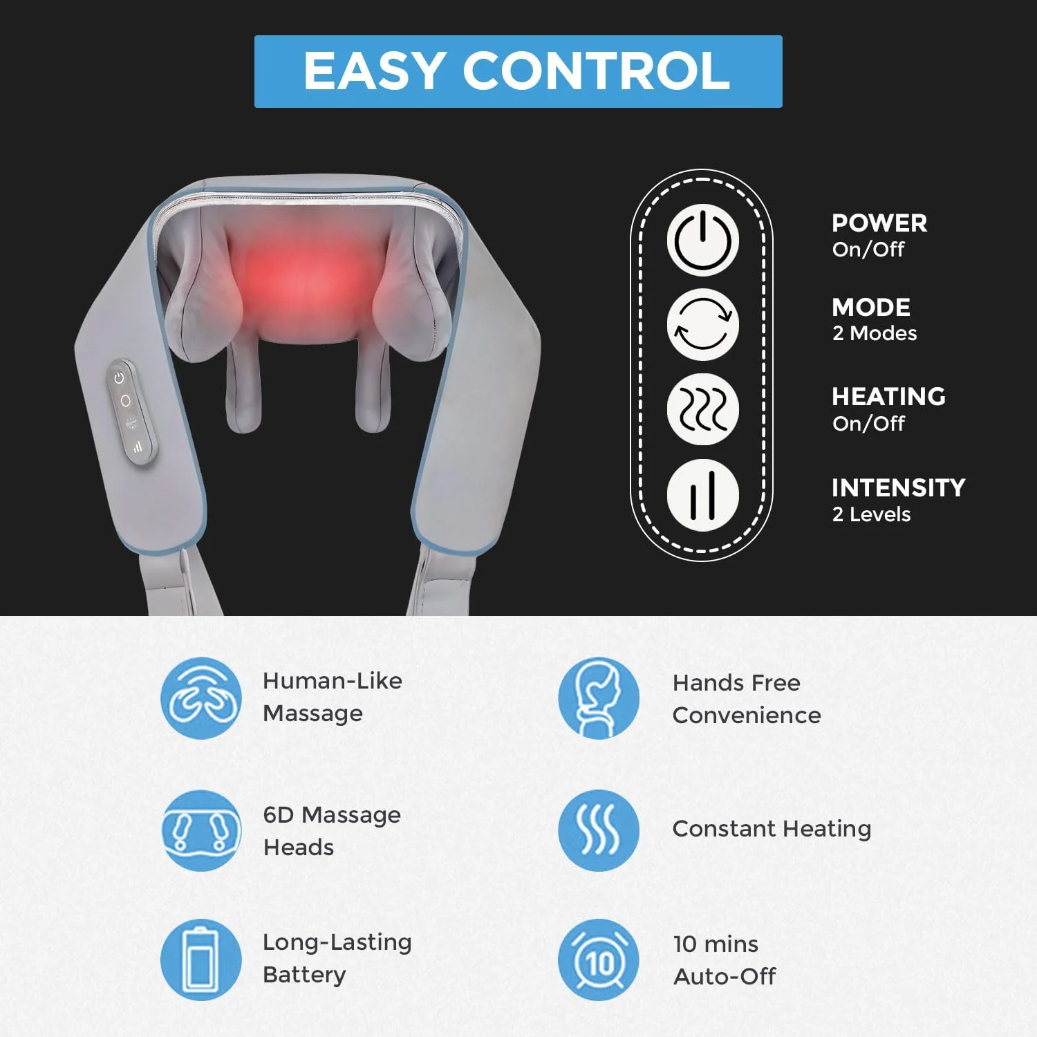 SLOVIC Neck Massager for Cervical Pain | Cervical Massager | Shoulder Massage for Pain Relief with Heating - Image 6