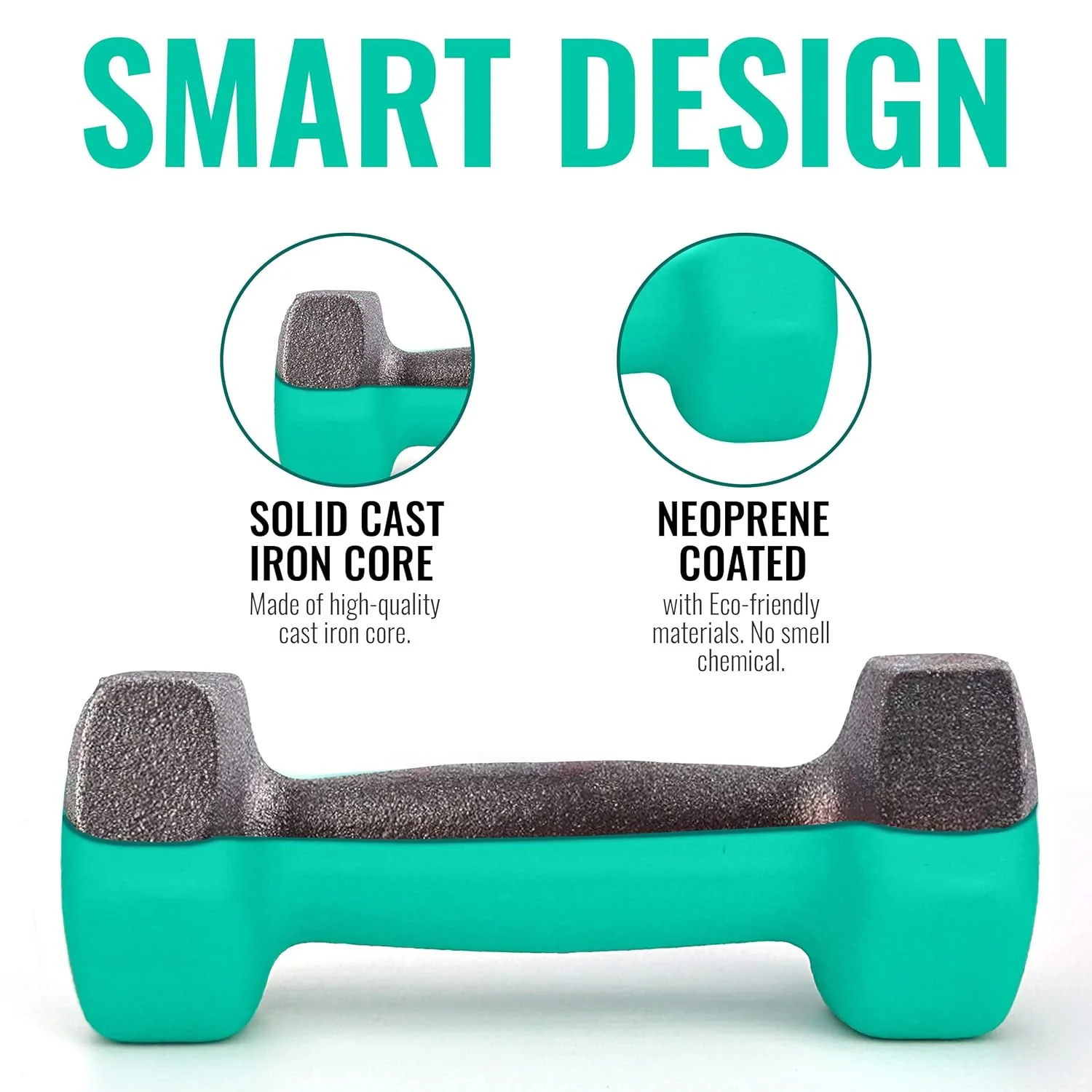 Slovic Neoprene Dumbbells Set for Home Gym | 1.5 Kg - Image 2