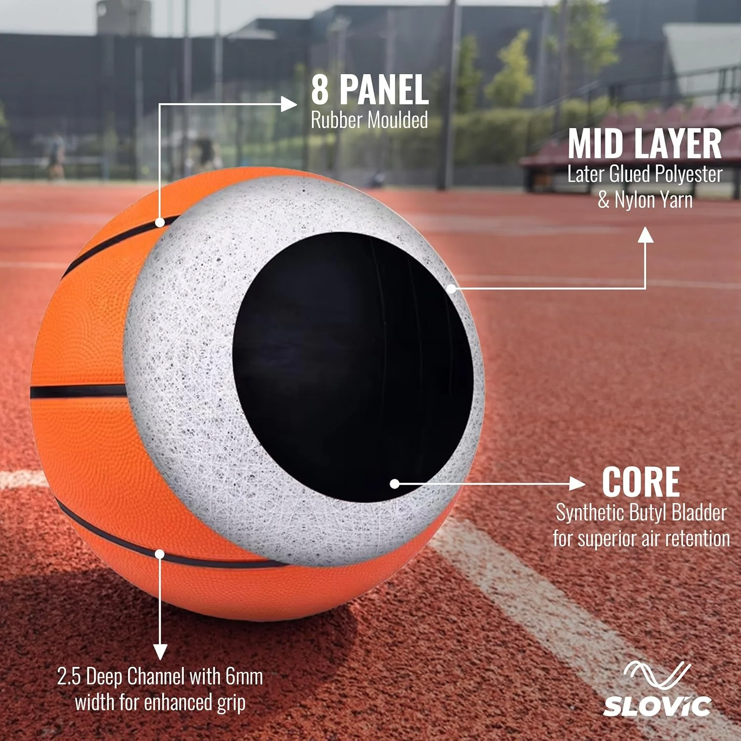 SLOVIC Outdoor Basketball | Professional Basket-Ball for Indoor-Outdoor Training - Image 2