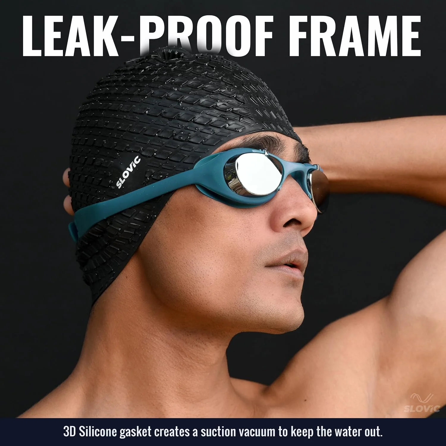 Slovic Professional Swimming Goggles- Blue - Image 2