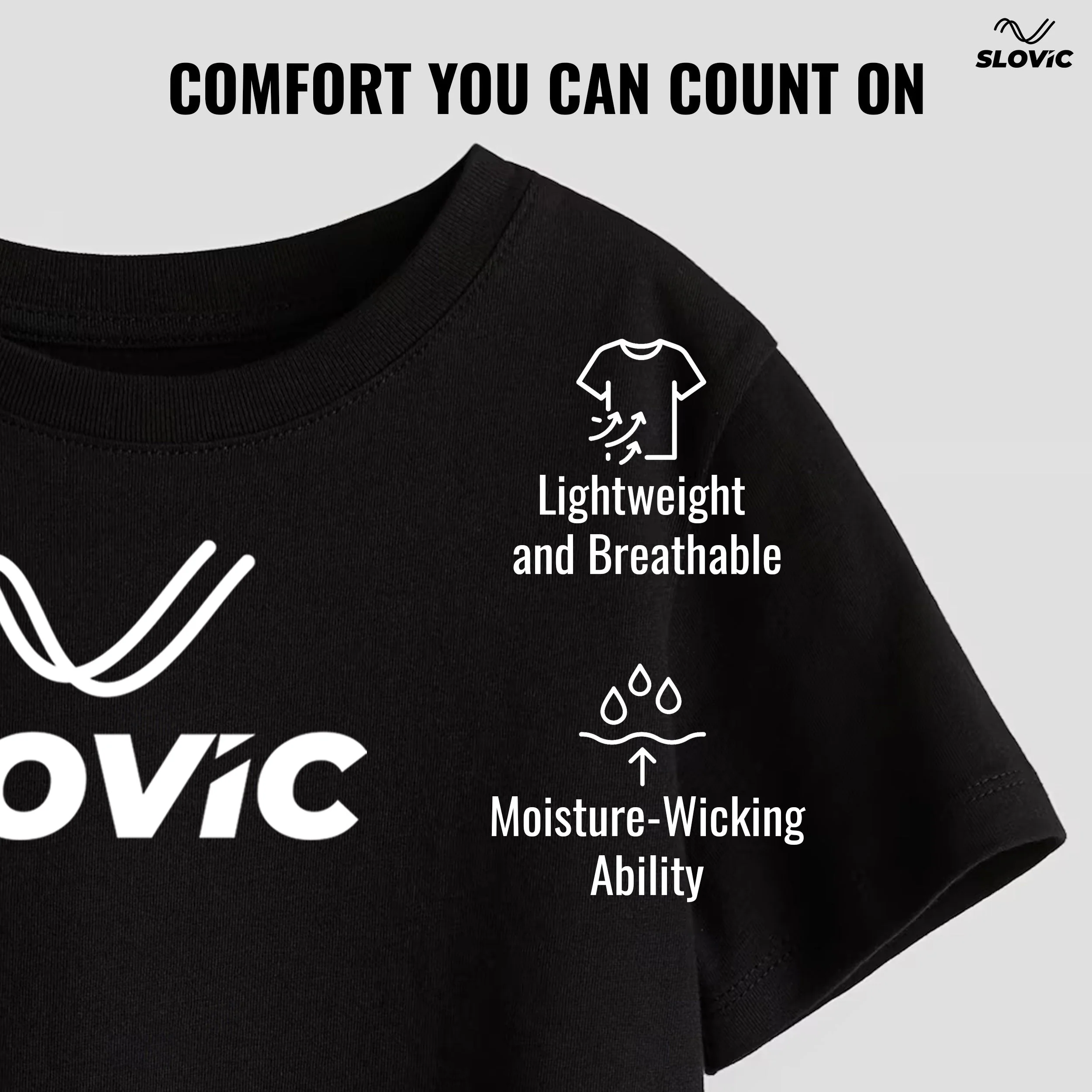 Slovic Regular Fit Men’s T-Shirt (240GSM)| Ideal for Premium Workout & Casual Wear | Size S - Image 3