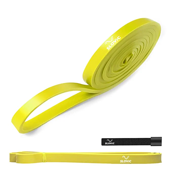 SLOVIC Resistance Bands | Heavy-Duty Natural Latex | Yellow - Upto 7 Kg - Image 2