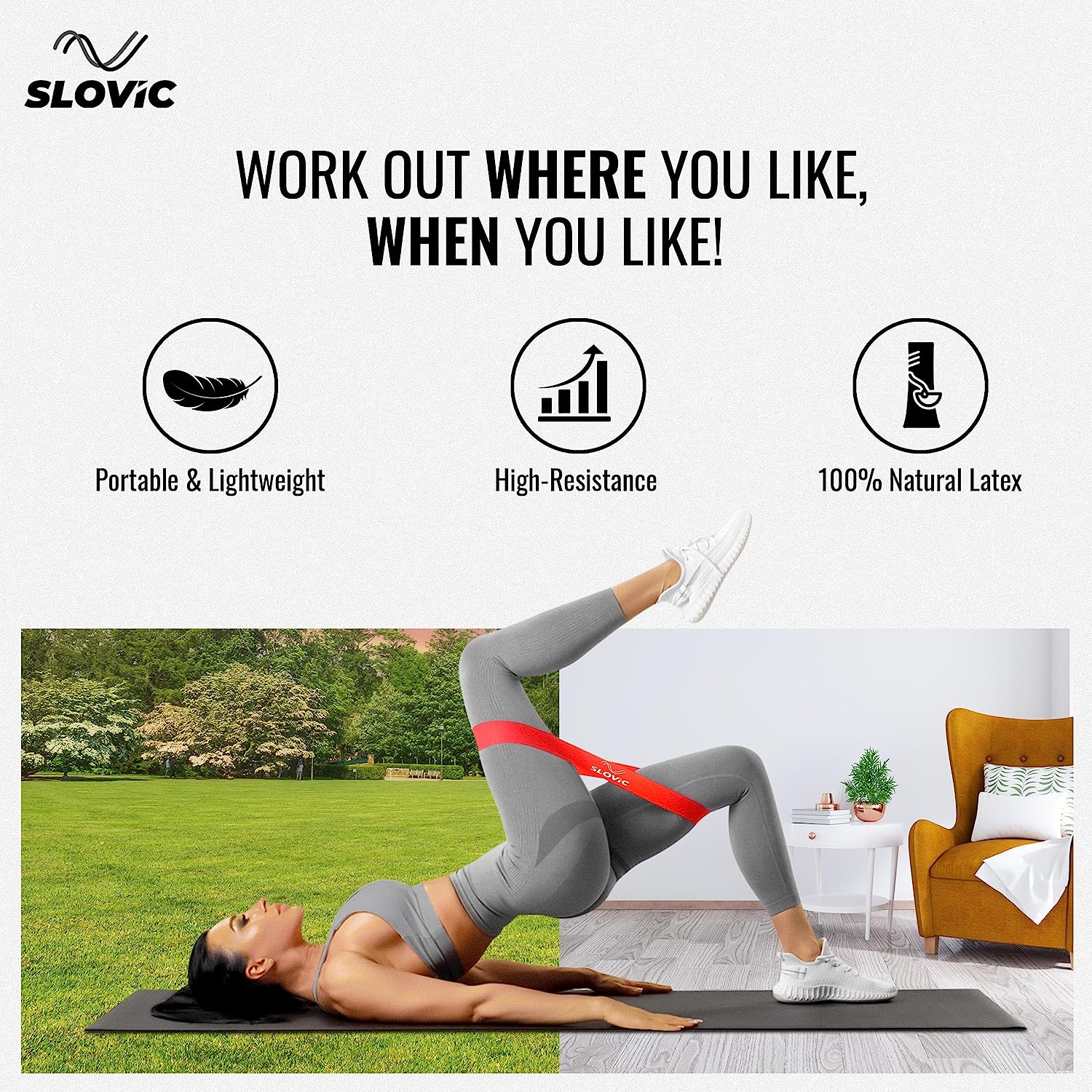 SLOVIC Resistance Bands Mini Loop -Set of 3 - Image 3