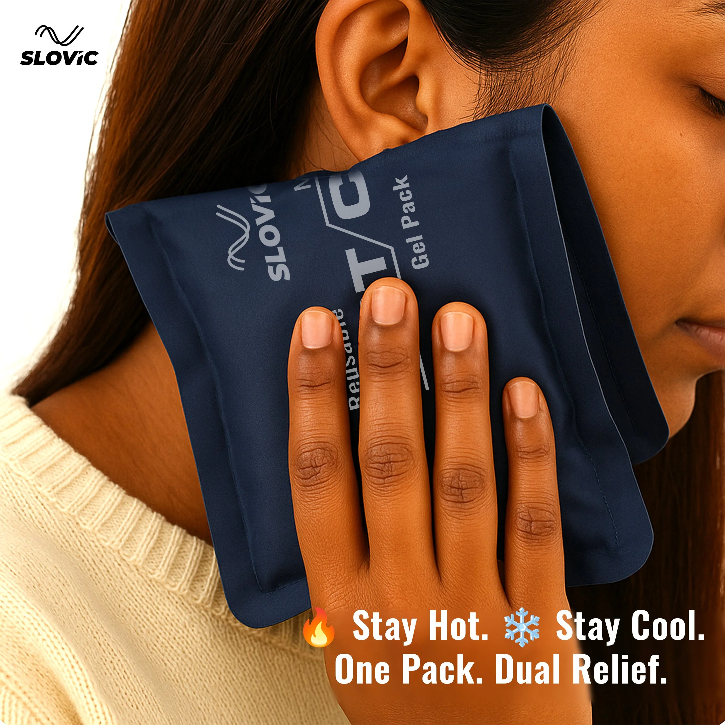 Slovic Reusable Hot & Cold Gel Pack for Pain Relief - Image 4