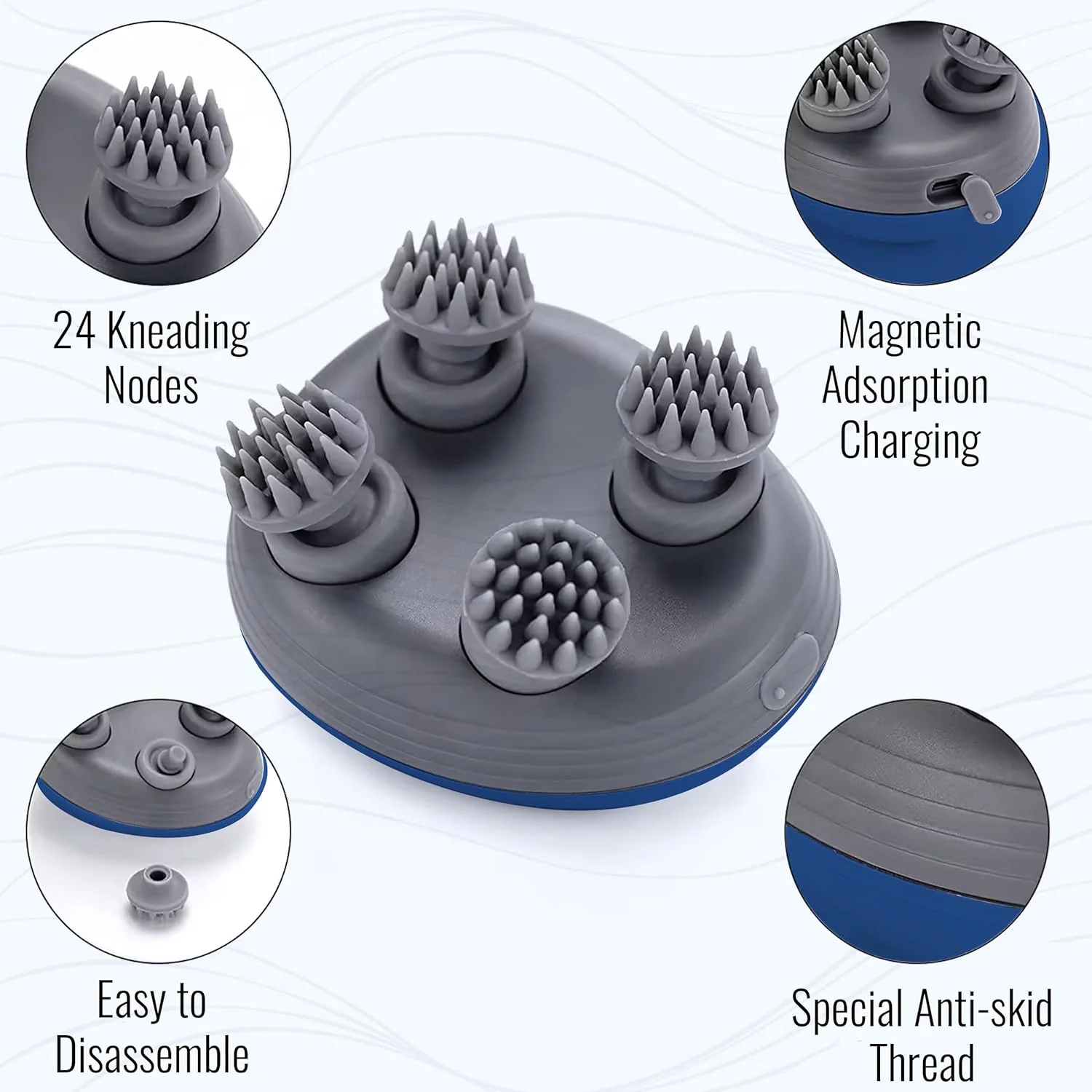 SLOVIC Scalp Massager - Blue - Image 5