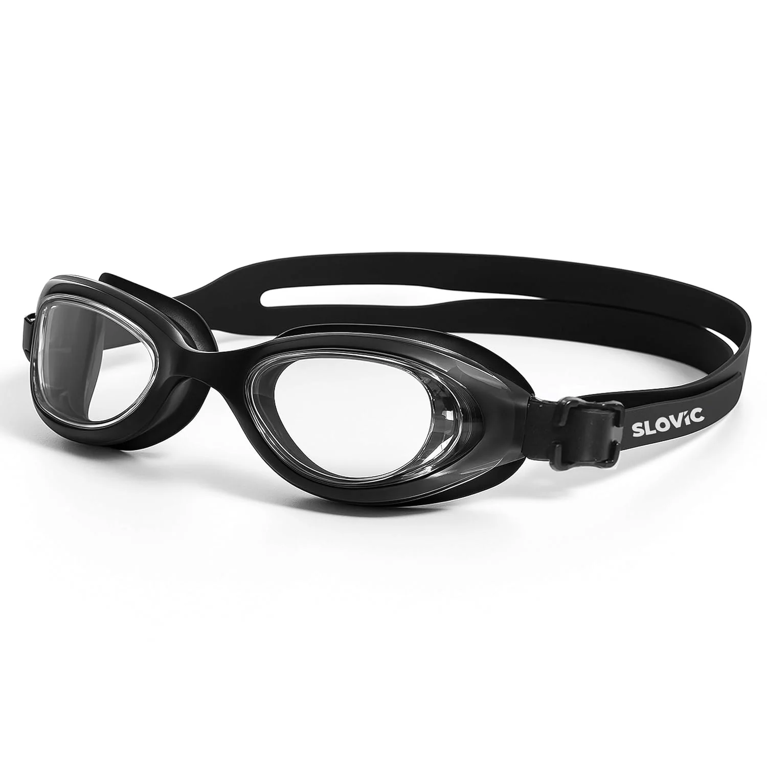 Slovic Silicone Swimming Goggles - Black