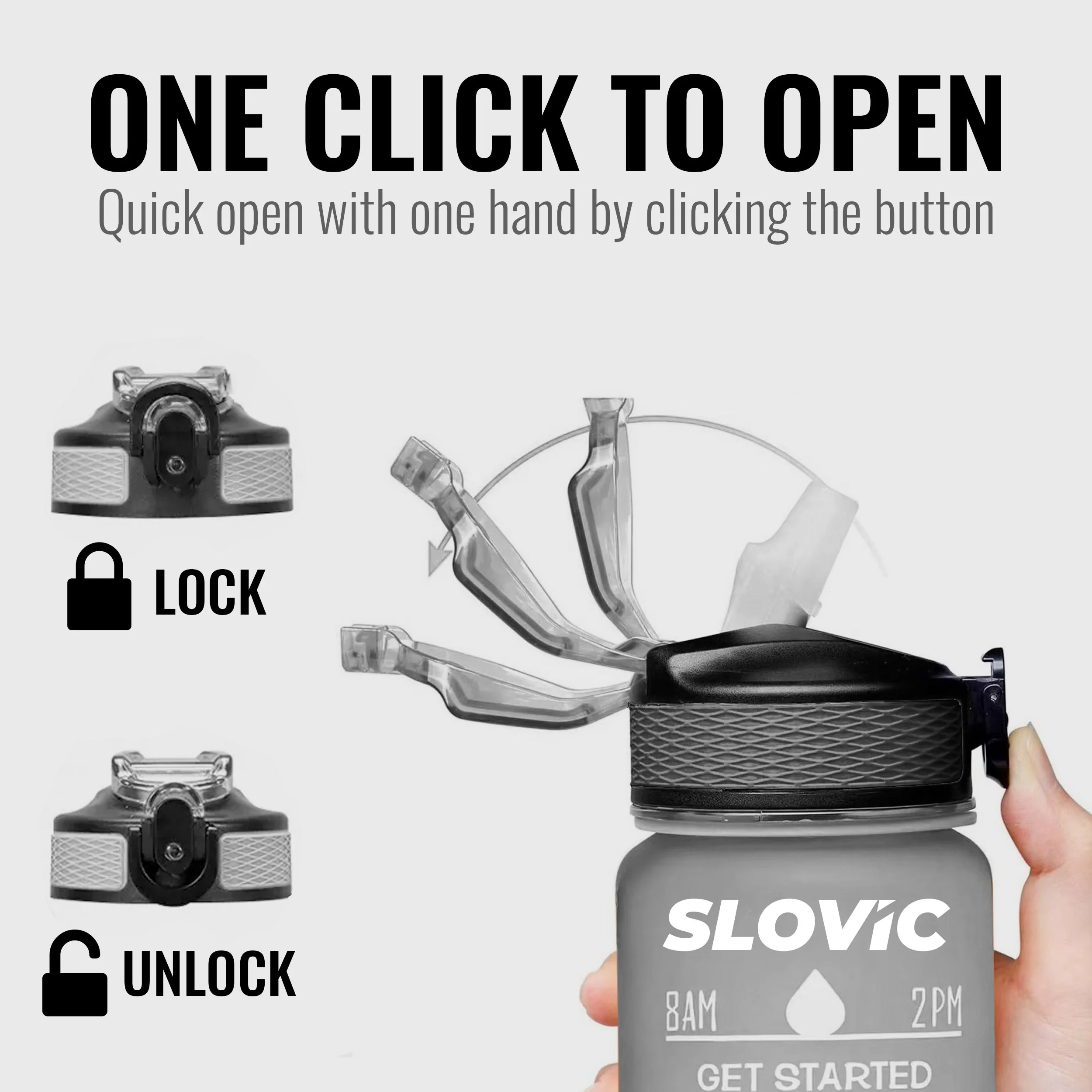 SLOVIC Sipper Water Bottle- 1L - Image 4