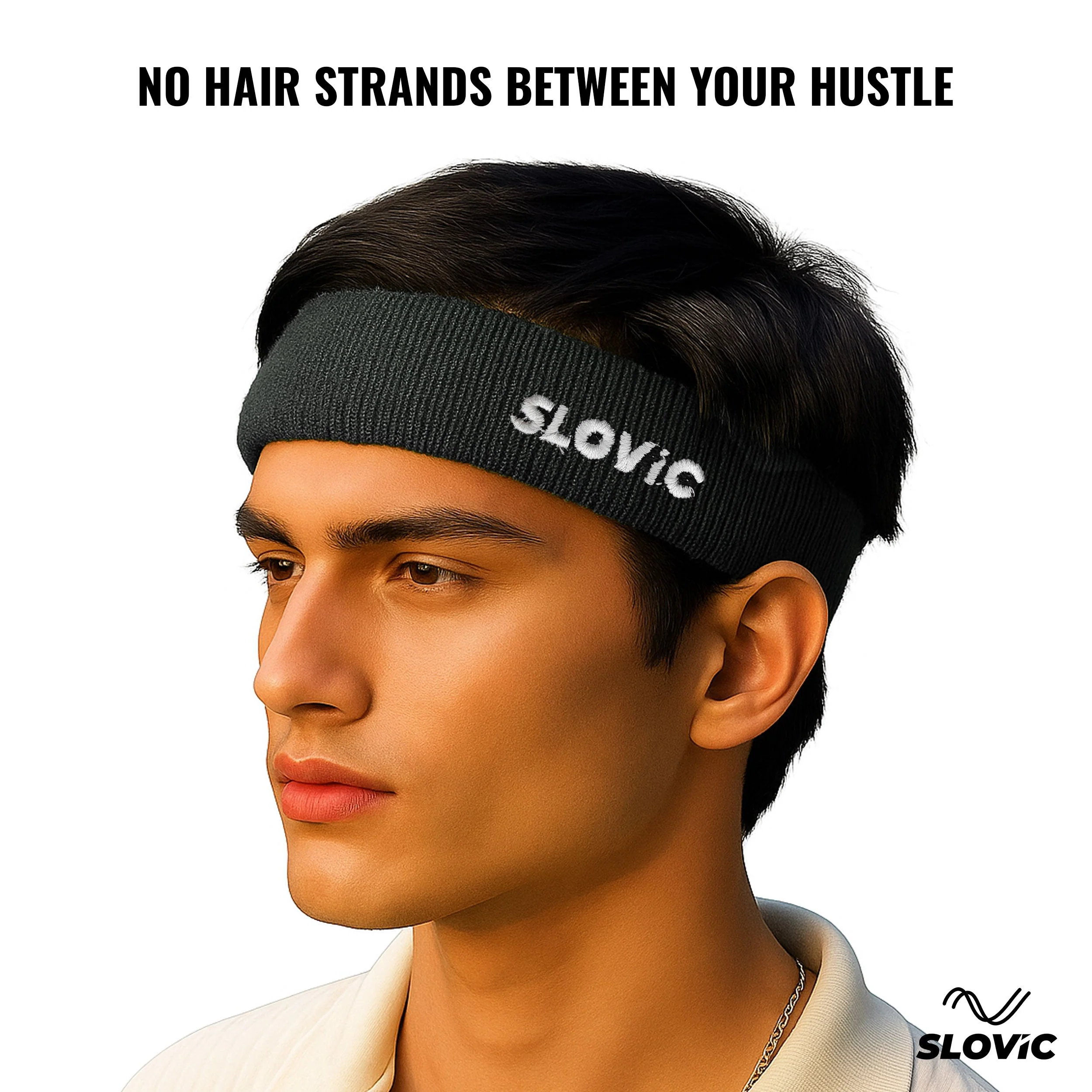 Slovic Sports Head Band- Black - Image 3