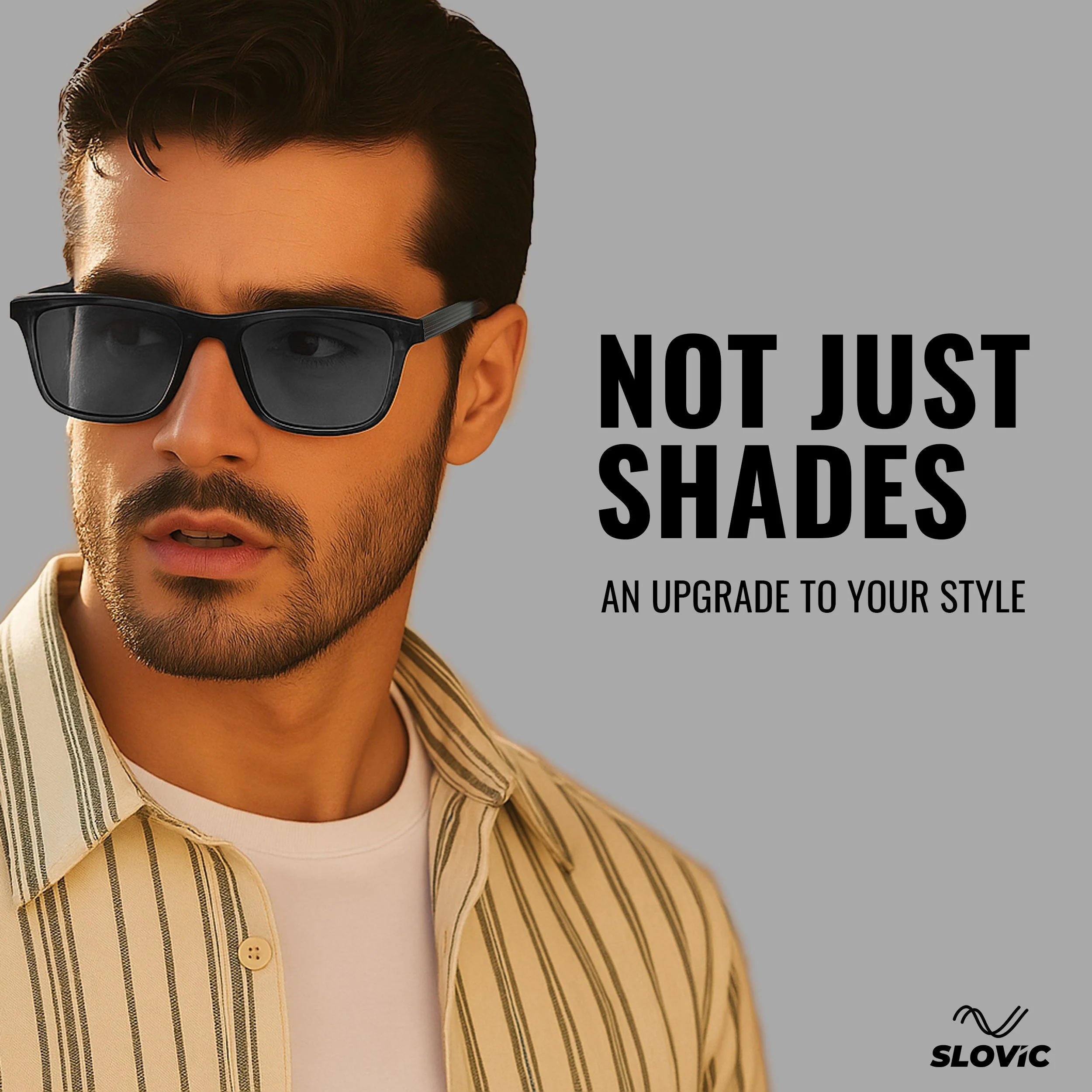 SLOVIC Sunglasses for Men- Black - Image 2