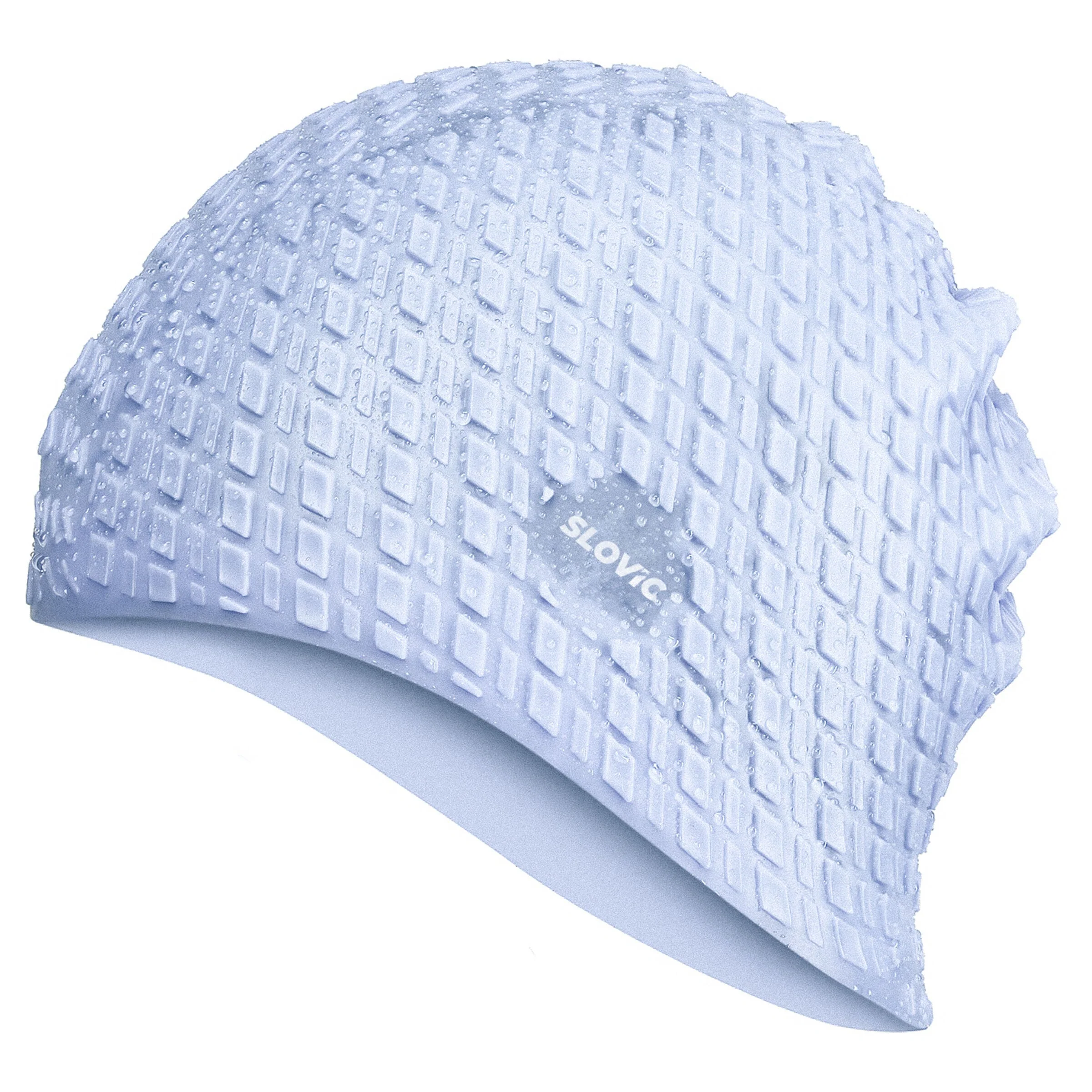 Slovic Swimming Cap For Men- Blue Embossed - Image 2