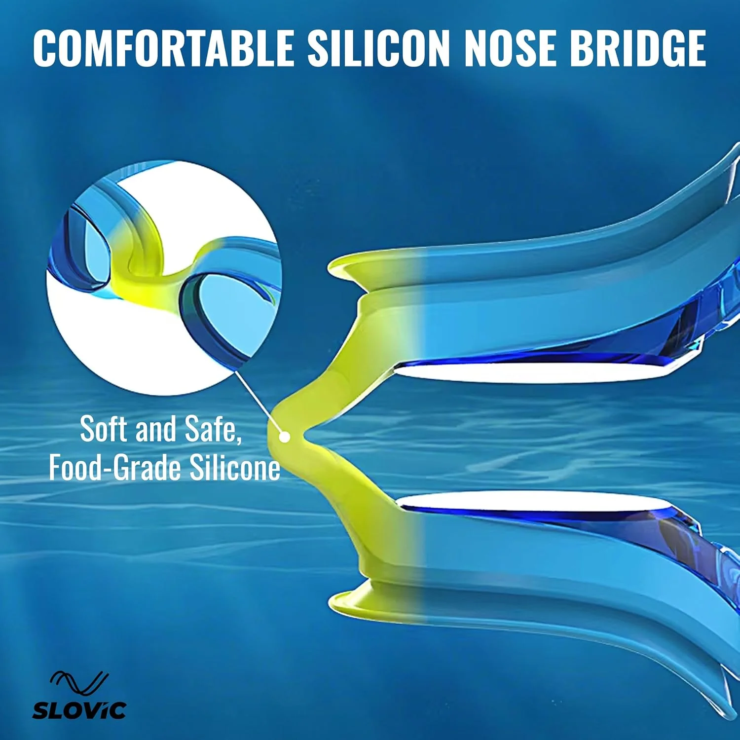 SLOVIC Swimming Goggles for Kids 10-14 Years | Anti-Fog & UV Protected with Adjustable Straps - Image 2