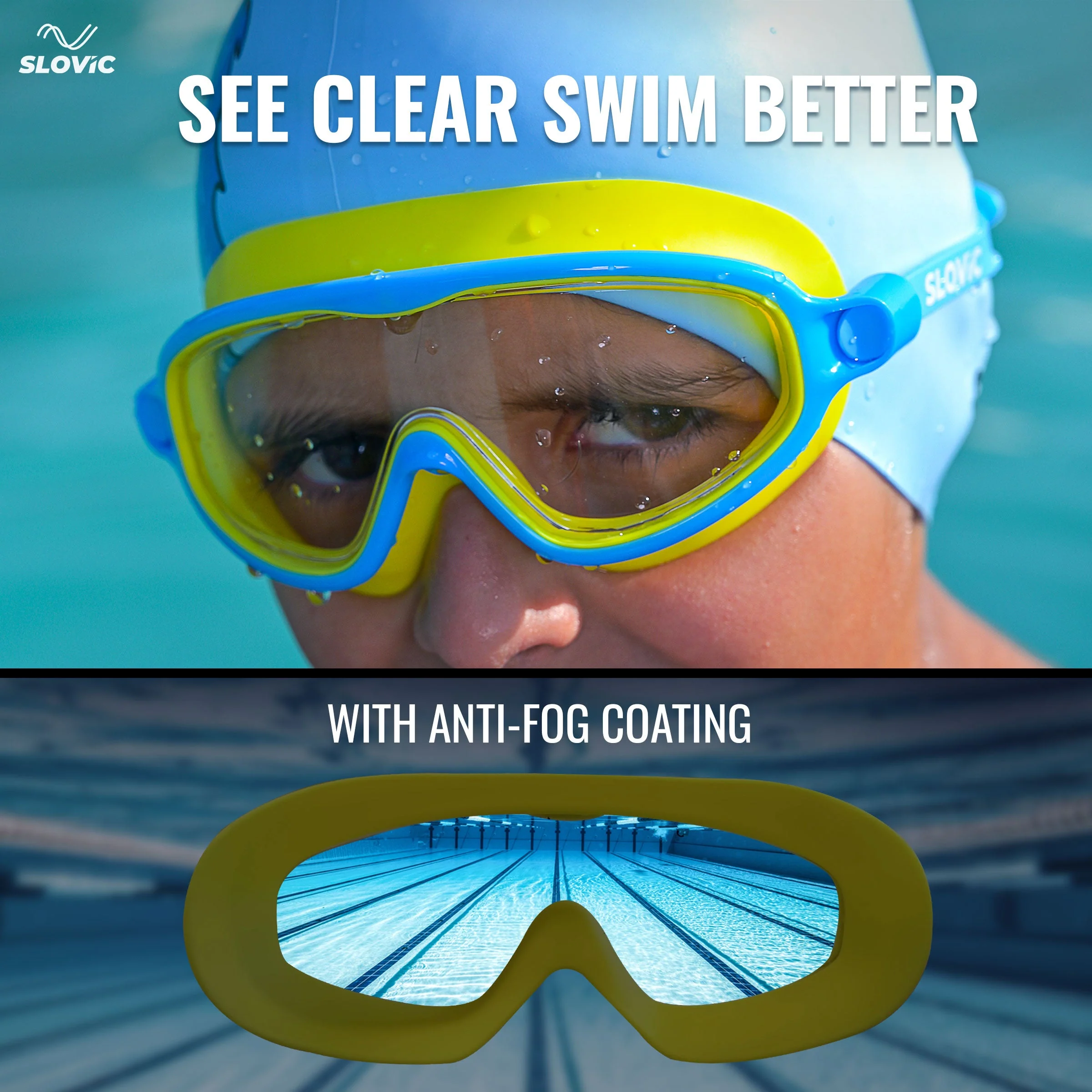 SLOVIC Swimming Kit for Kids Swimming Goggles & Swimming Cap for Boys - Image 3
