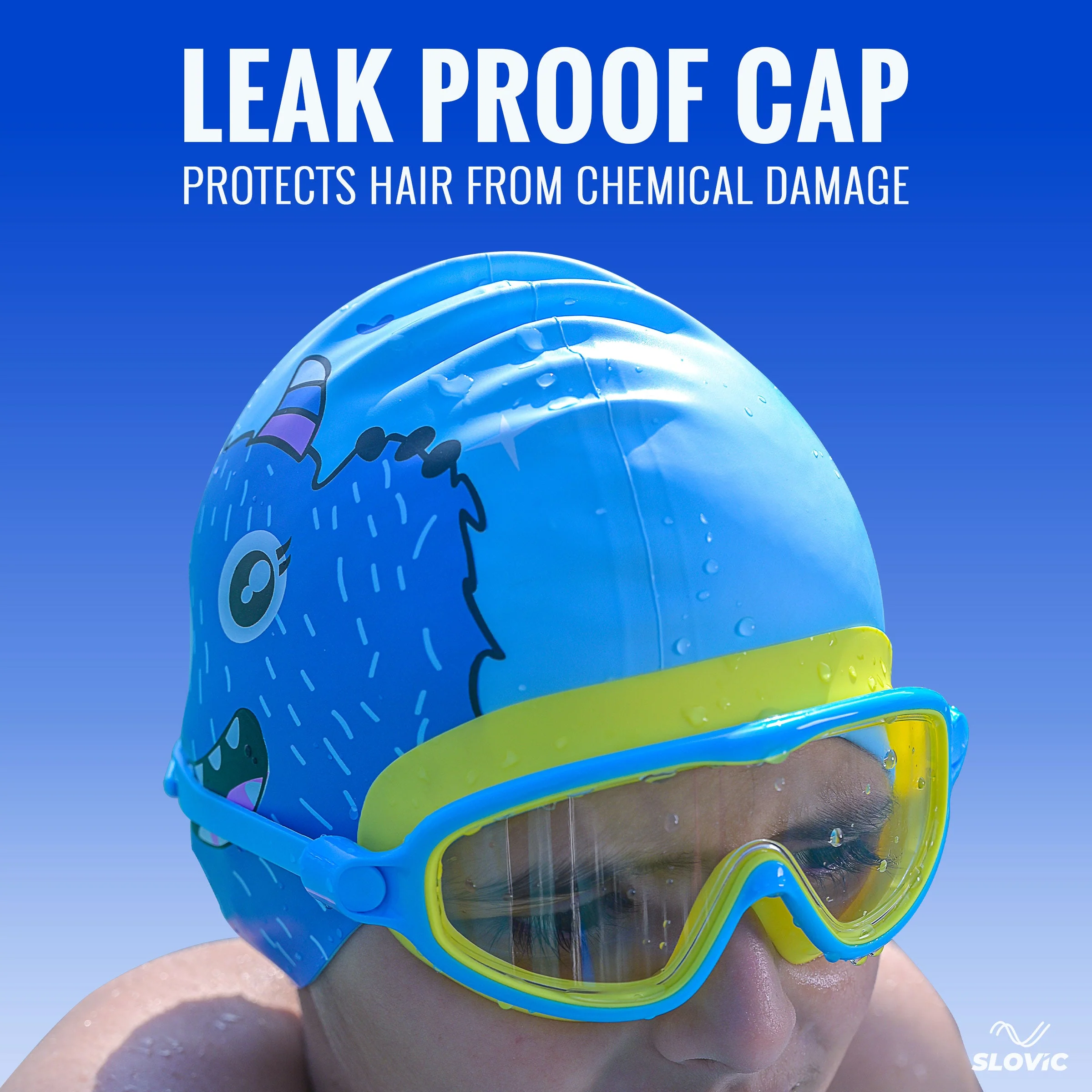 SLOVIC Swimming Kit for Kids Swimming Goggles & Swimming Cap for Boys - Image 4