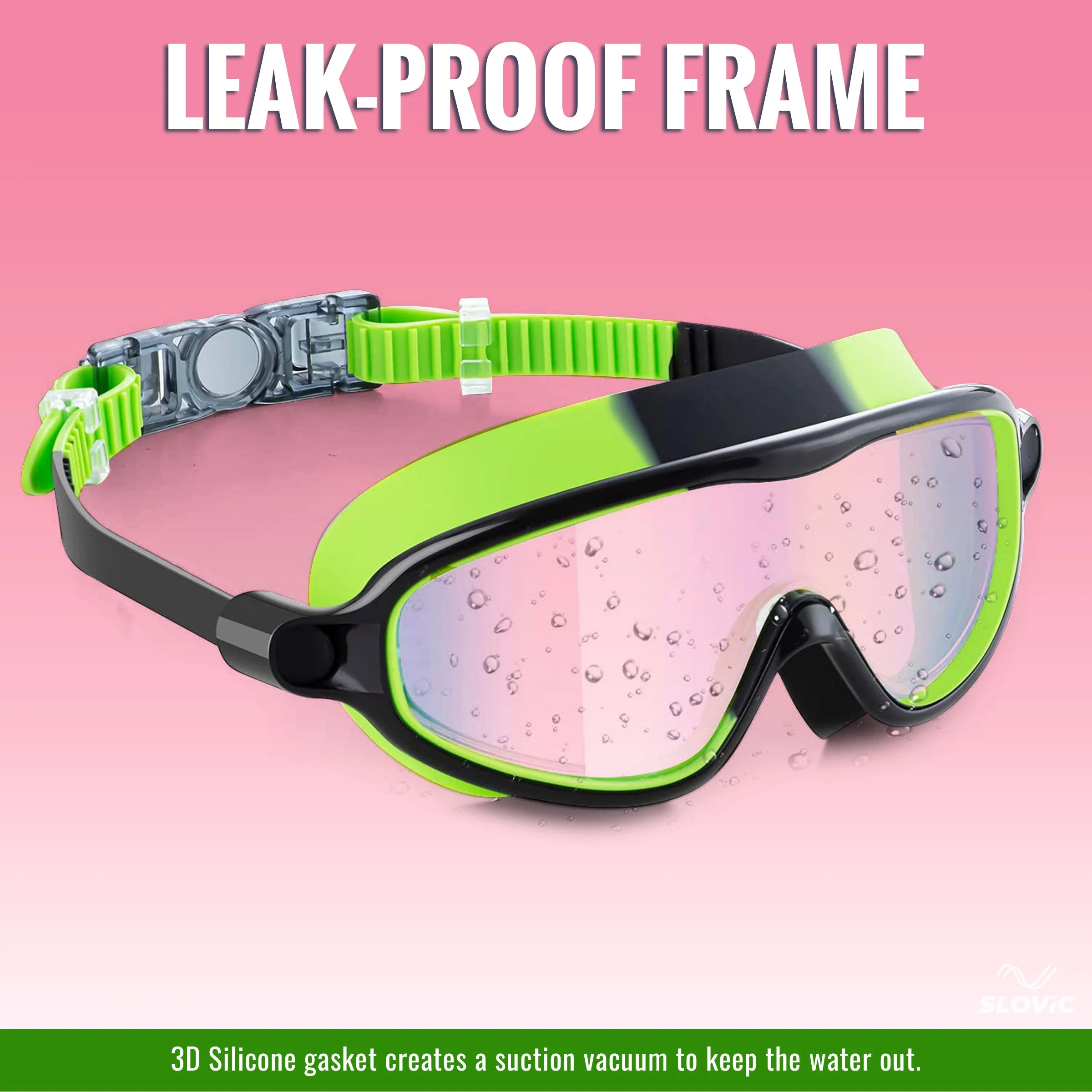 SLOVIC Swimming Kit for Kids | Swimming Goggles & Swimming Cap for Girls & Boys - Image 7