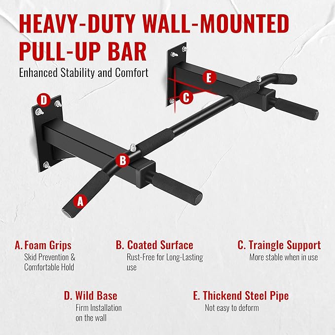 Slovic Wall Mount Pull-Up Bar- 200 Kg - Image 3