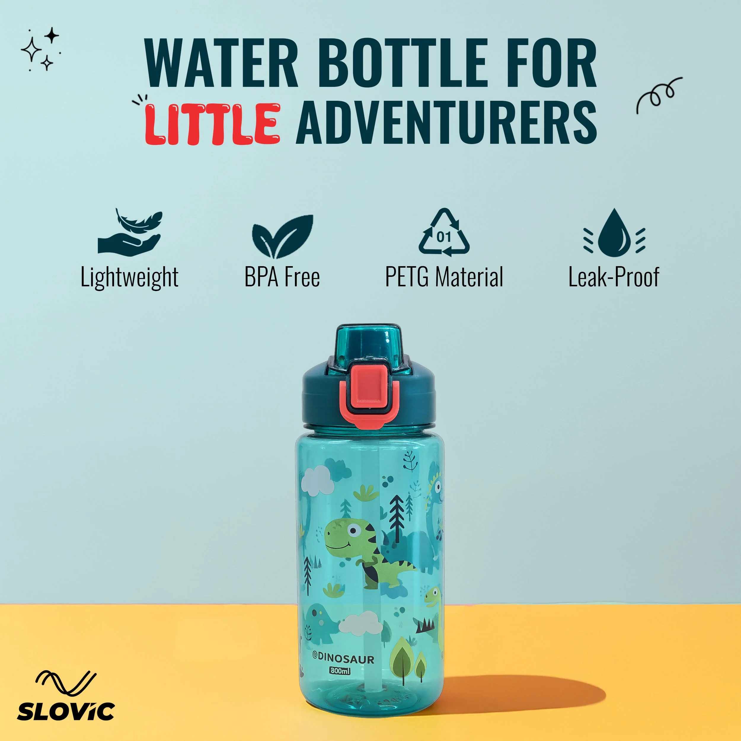 SLOVIC Water Bottle for School Kids -600ML - Image 2