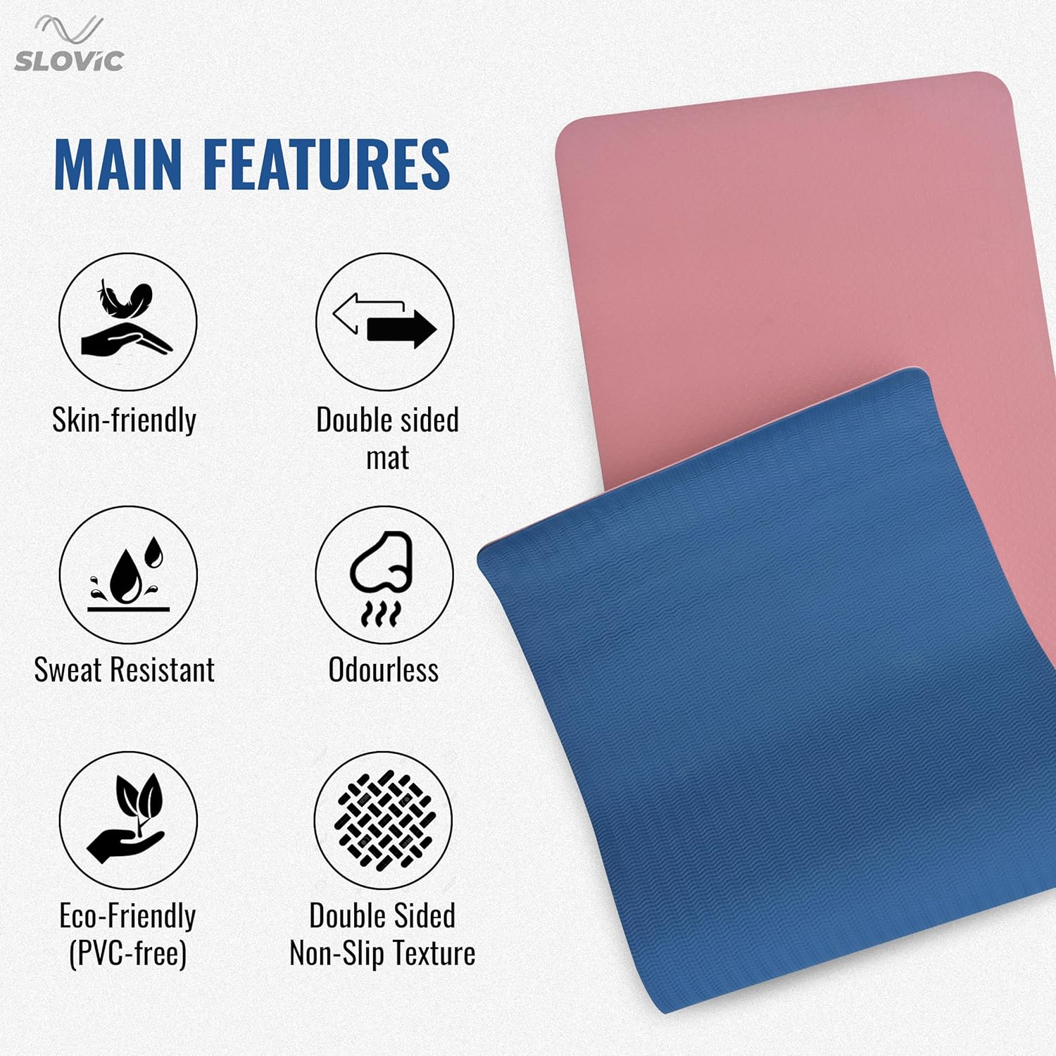 Slovic Yoga Mats For Women (6mm TPE) - Image 5