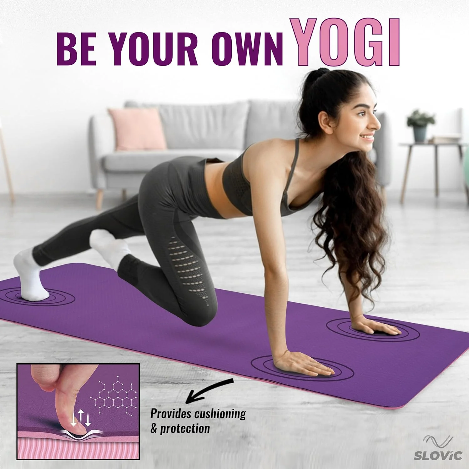 Slovic Yoga Mats For Women (TPE 6mm) - Image 5