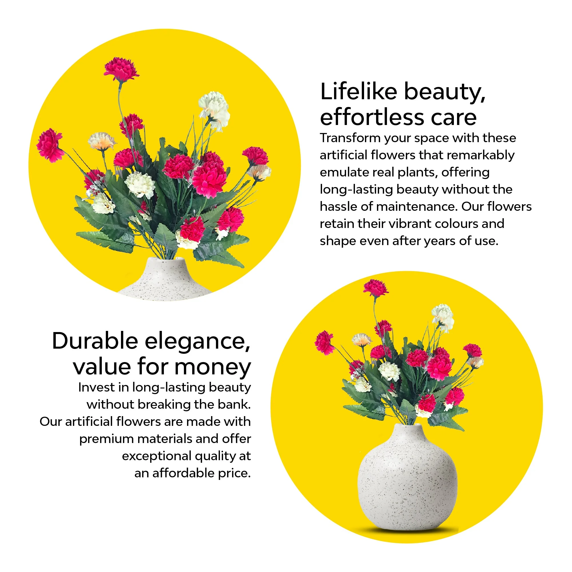 Small Carnations Artificial Flowers - Image 15