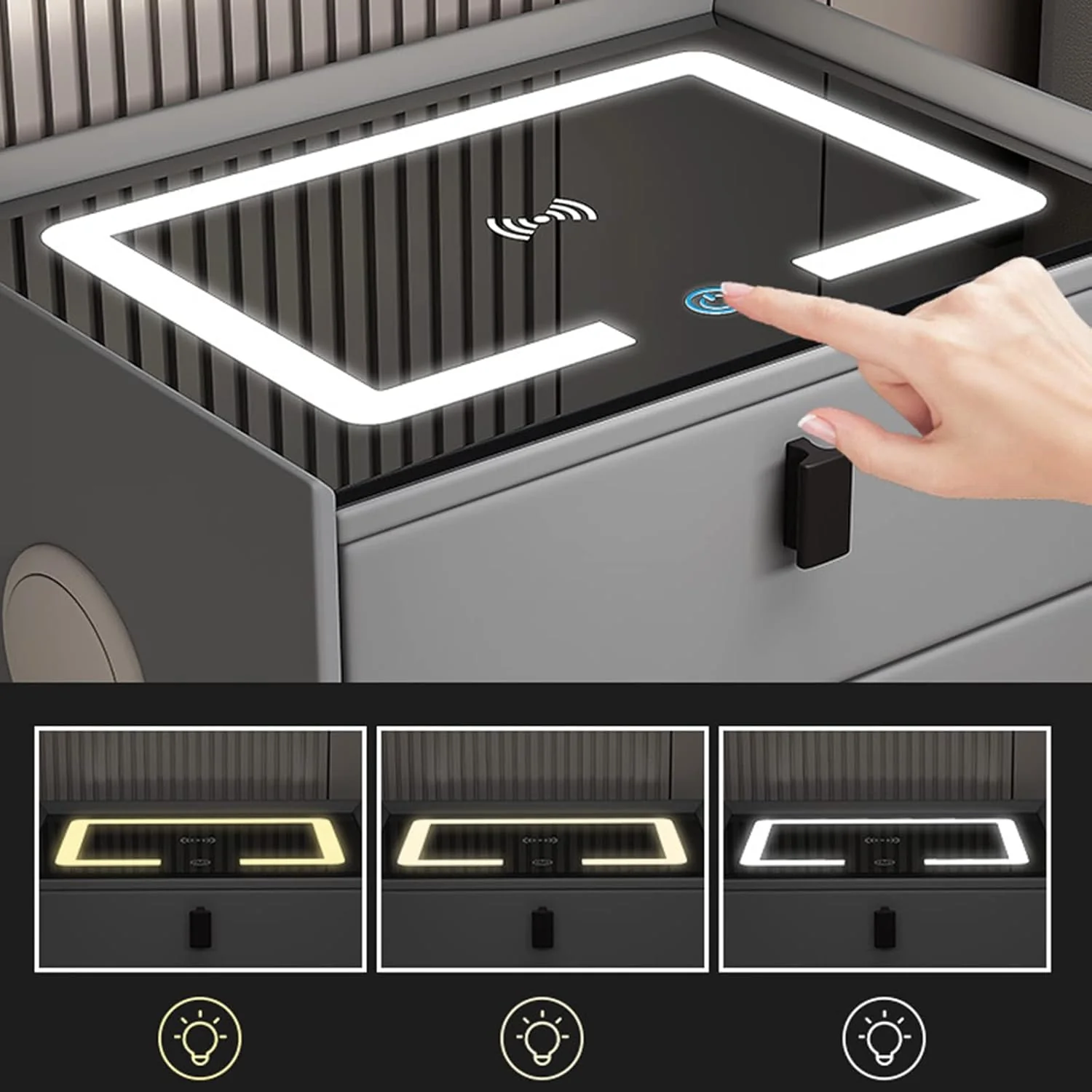 Smart Bedside Table with speaker and charger - Image 10