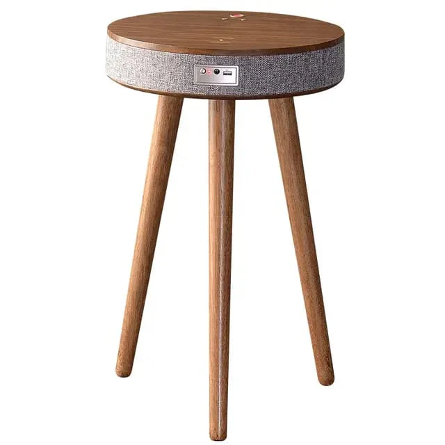 Smart Round Coffee Table with Built-in Speaker and Wireless Charger - Image 10