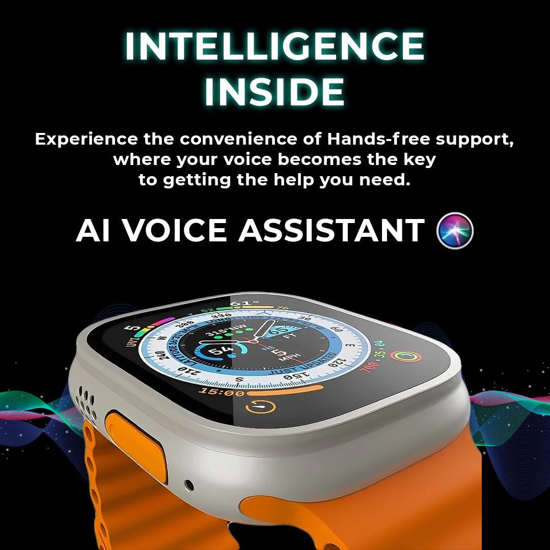Smart Ultra Watch || 2.19-inch Display || 100+ Sports Modes || Customizable Watch Faces || Metal Shield - Image 10