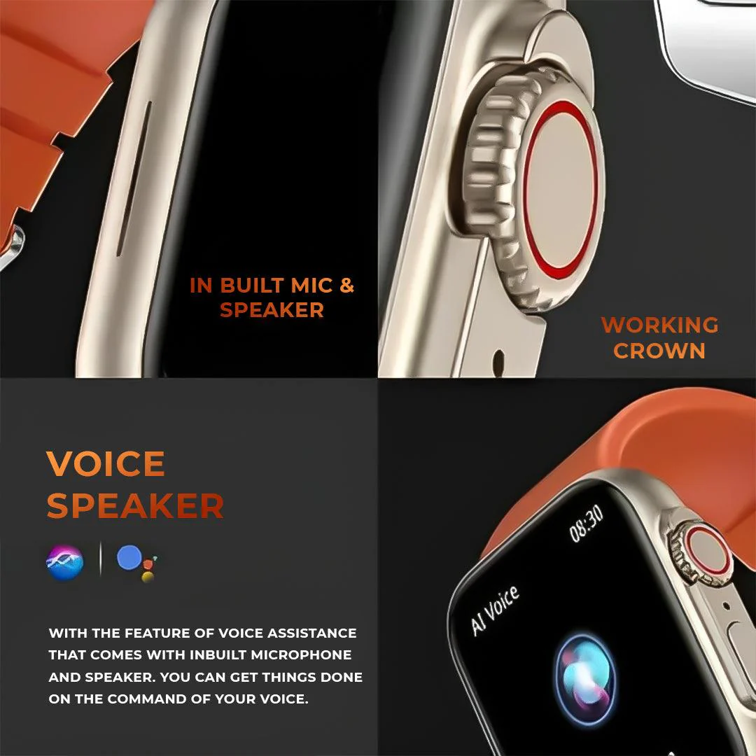Smart Ultra Watch || 2.19-inch Display || 100+ Sports Modes || Customizable Watch Faces || Metal Shield - Image 11