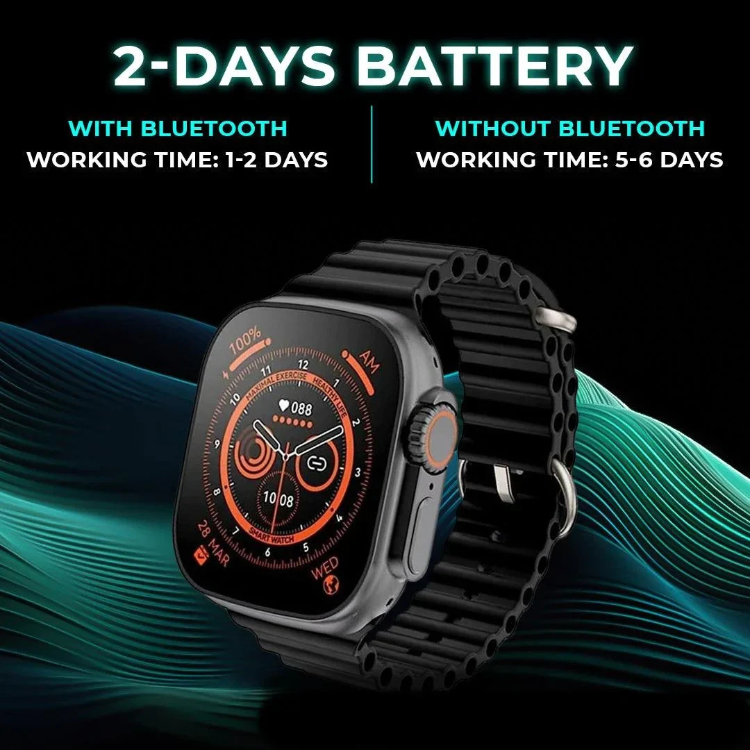 Smart Ultra Watch || 2.19-inch Display || 100+ Sports Modes || Customizable Watch Faces || Metal Shield - Image 19