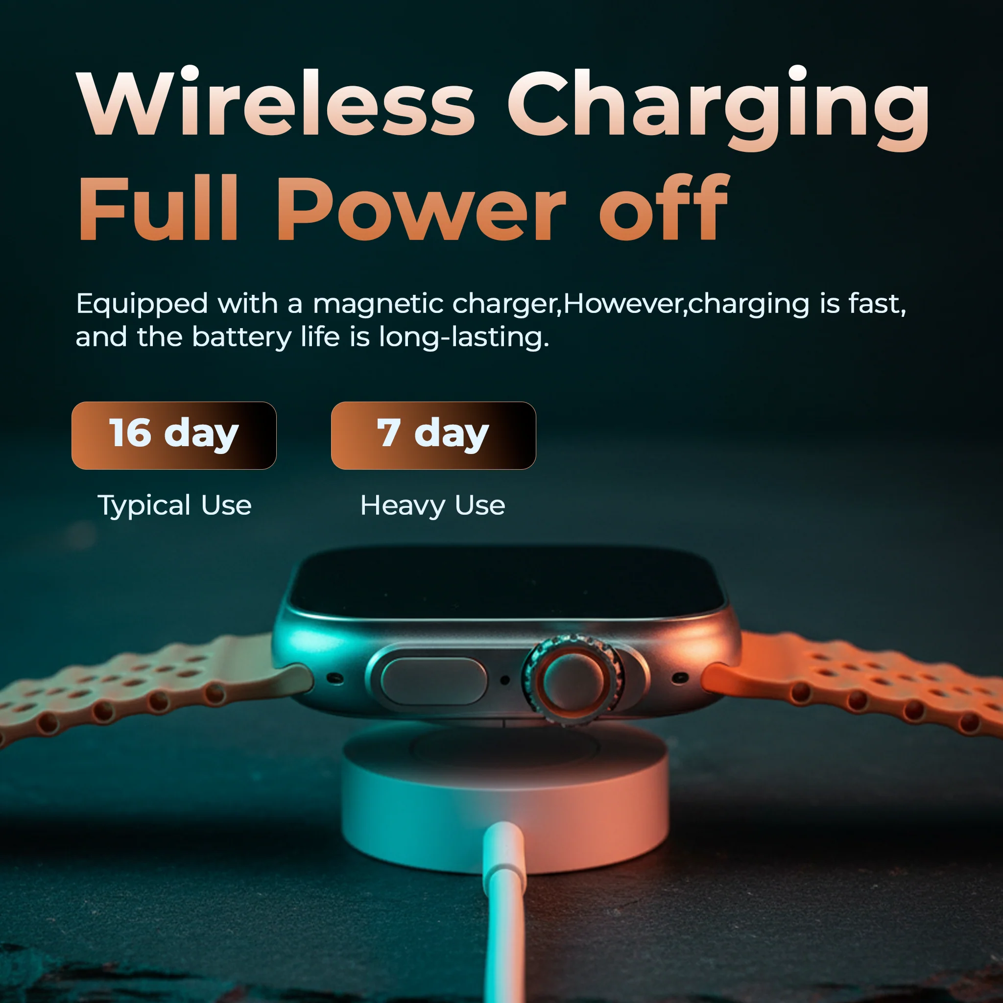 Smart watch | T800 Ultra | Wireless Charging | 1.99 Inch Infinite Display | Free Size - ZOM - Image 2