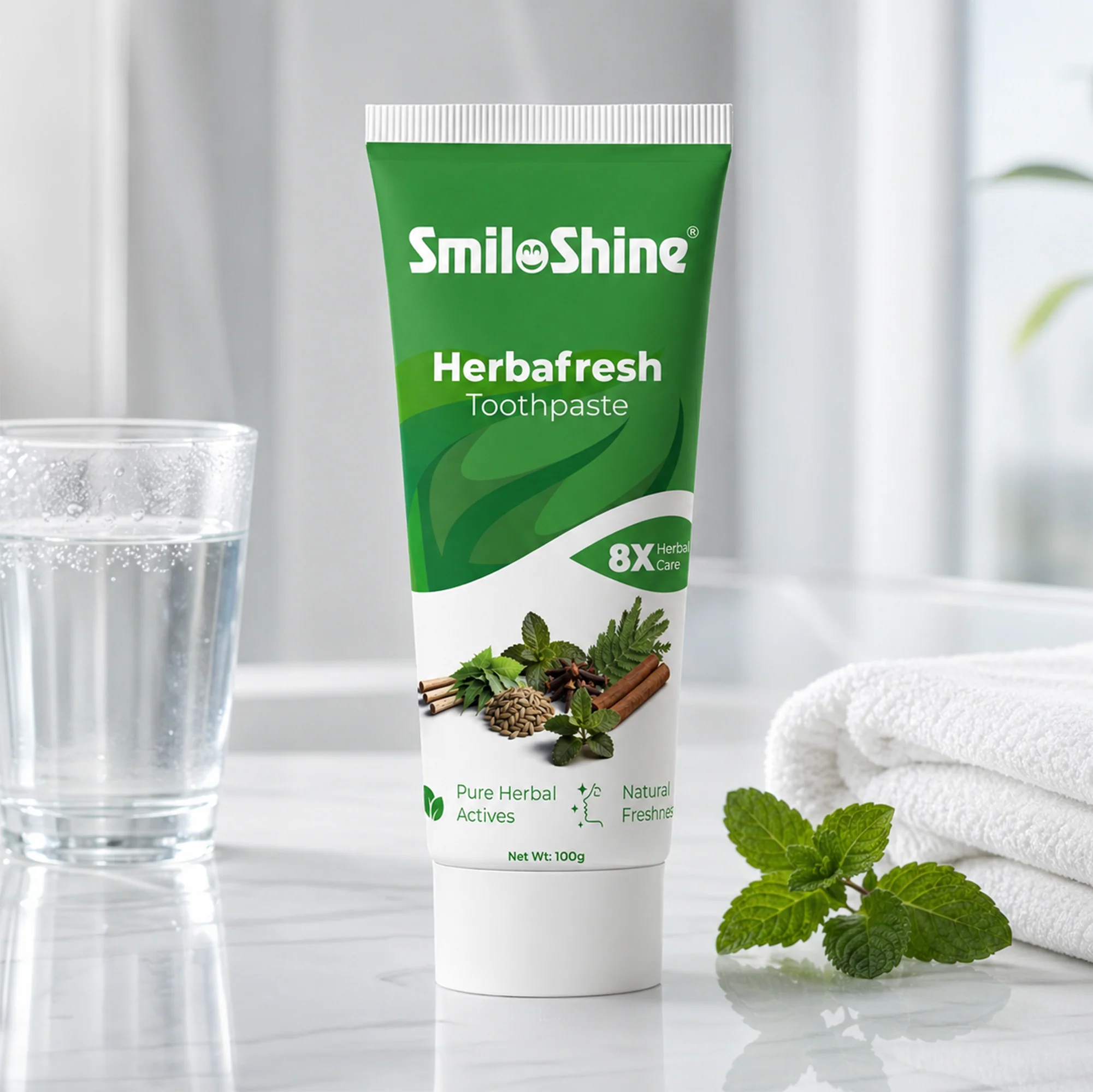 SmiloShine® Pack of 2 Herbafresh Herbal Toothpaste | 8X Herbal Care - Image 6