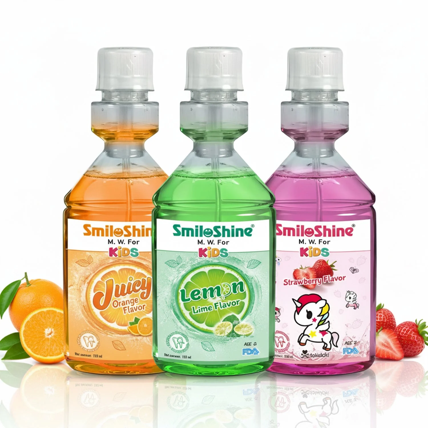 SmiloShine® Junior Flavor Discovery Set | Kids Mouthwash Trio